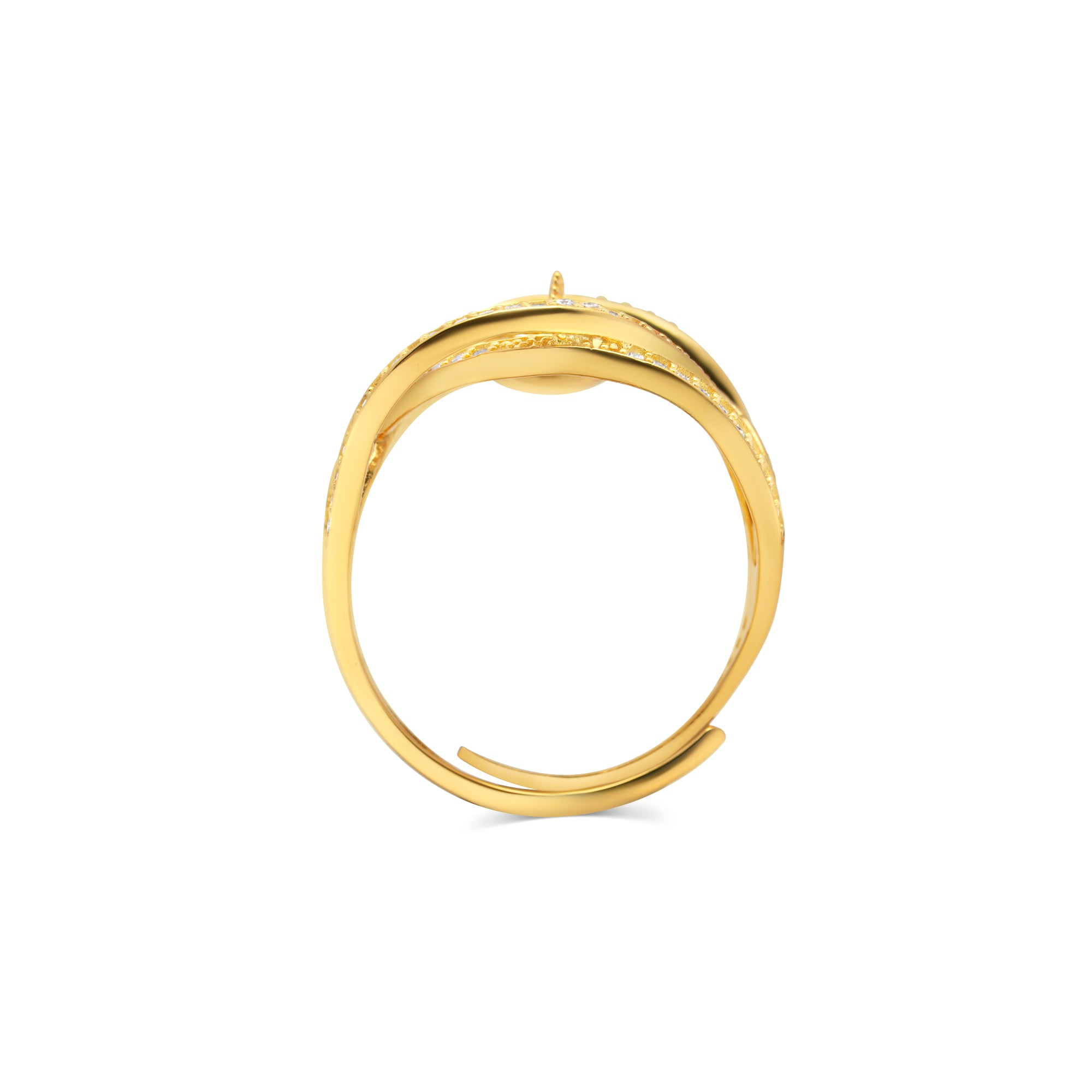 Adjustable Ring 925 Silver for pearl SC483G