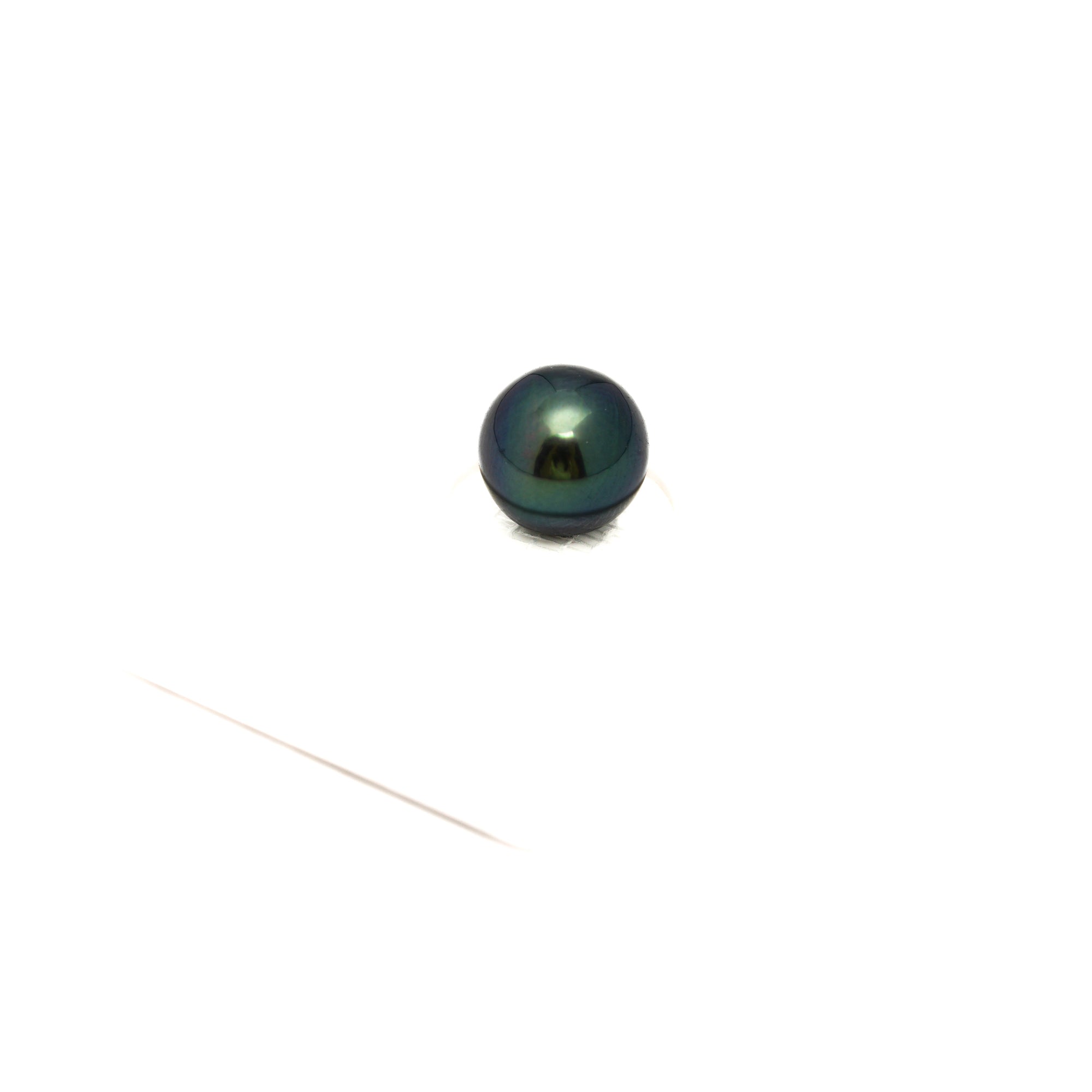 1pcs "High Luster" Blue Green 9.2mm - RSR AA Quality Tahitian Pearl Single LP2381 OR13