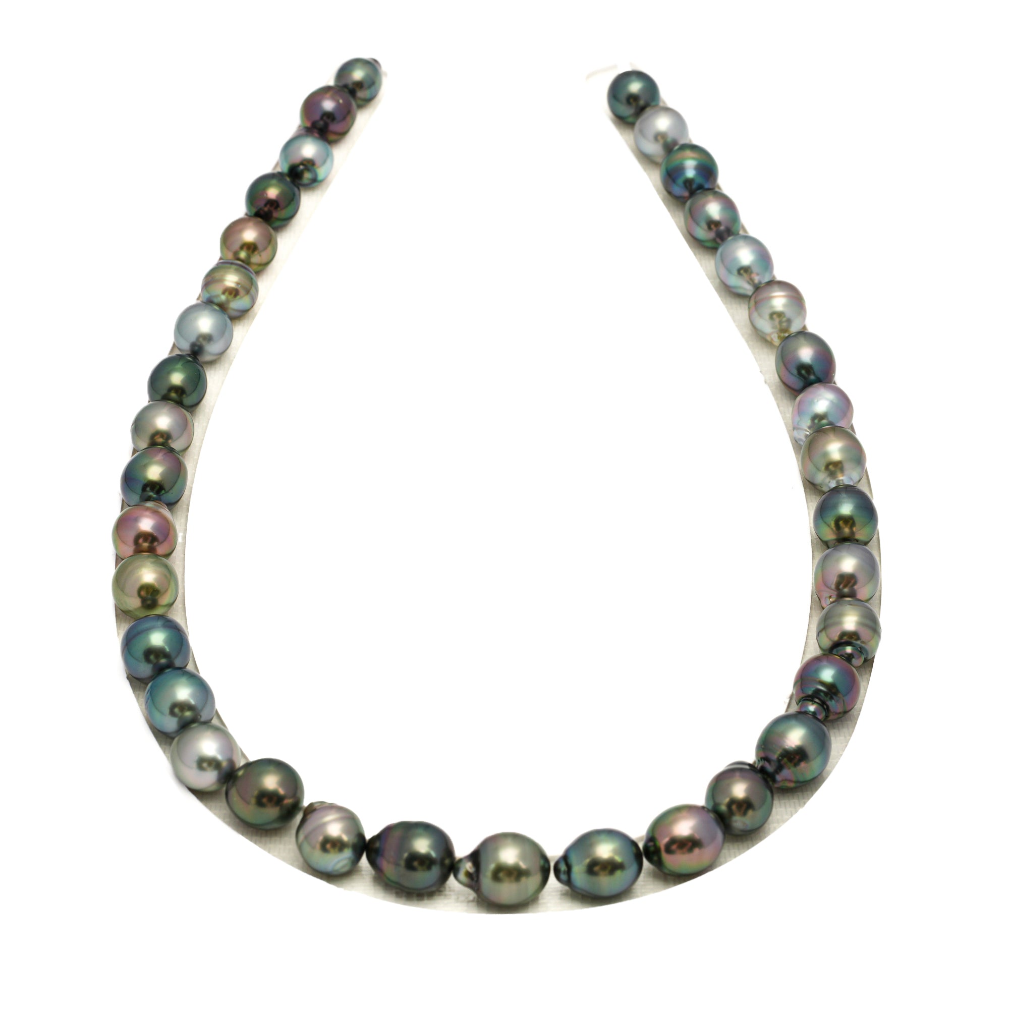 36pcs "High Luster" Multicolor 8-11mm - SB/DR AAA Quality Tahitian Pearl Necklace NL1703 TH5