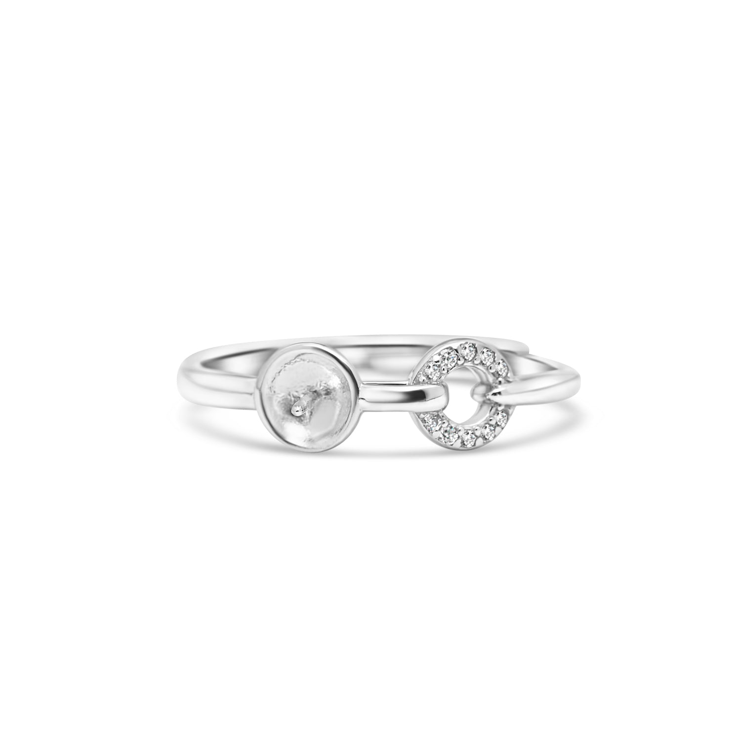 Adjustable Ring 925 Silver for pearl SC391