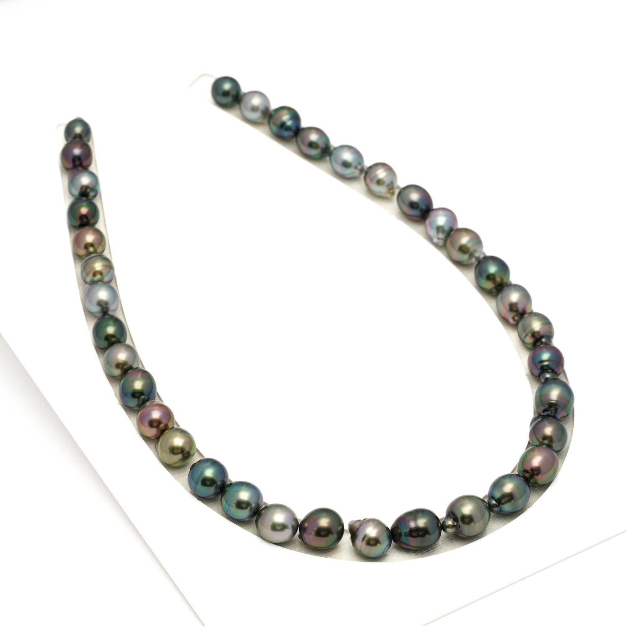 36pcs "High Luster" Multicolor 8-11mm - SB/DR AAA Quality Tahitian Pearl Necklace NL1703 TH5