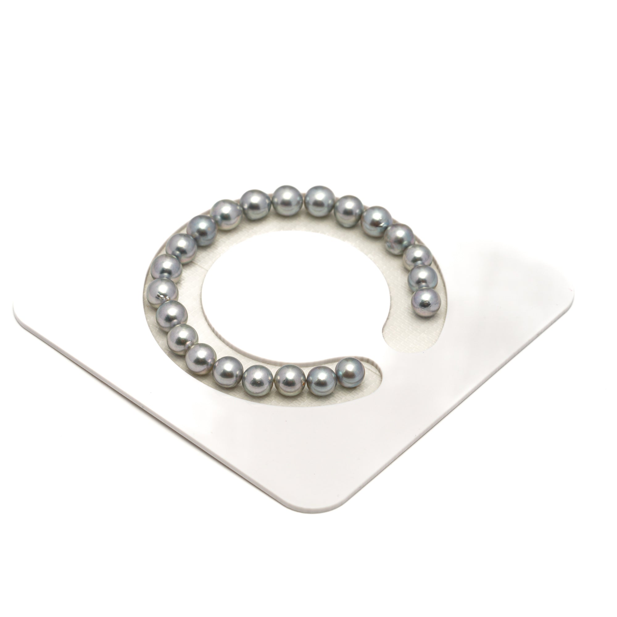 22pcs Akoya Pearl "High Luster" Silver 7.1-7.6mm - SB/NR AA/AAA Quality Bracelet AKBR2401 CMA1