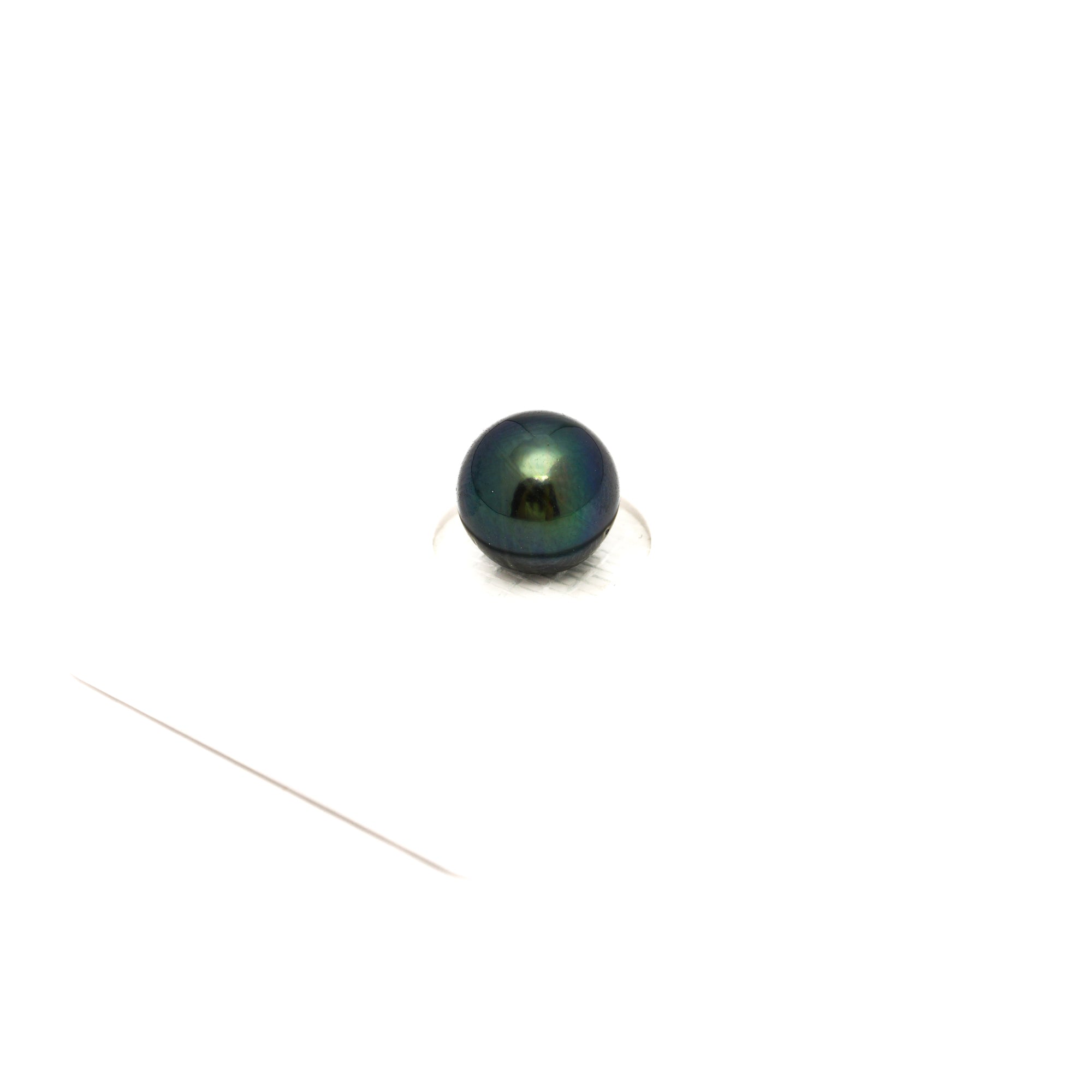 1pcs "High Luster" Blue Green 9.2mm - RSR AA Quality Tahitian Pearl Single LP2381 OR13