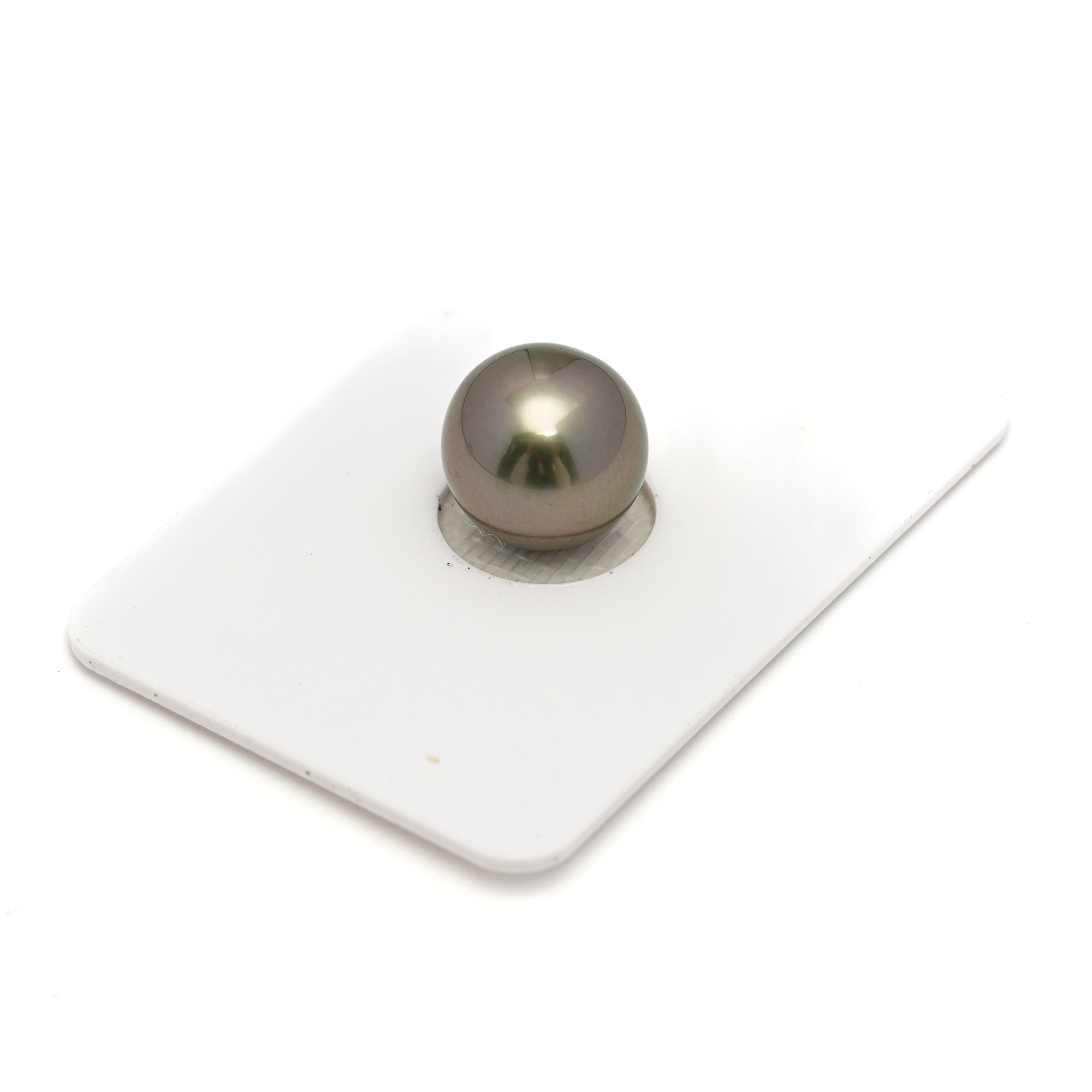 1pcs "High Luster" Olive Green 11.7mm - RSR AAA Quality Tahitian Pearl Single LP2239 OR11