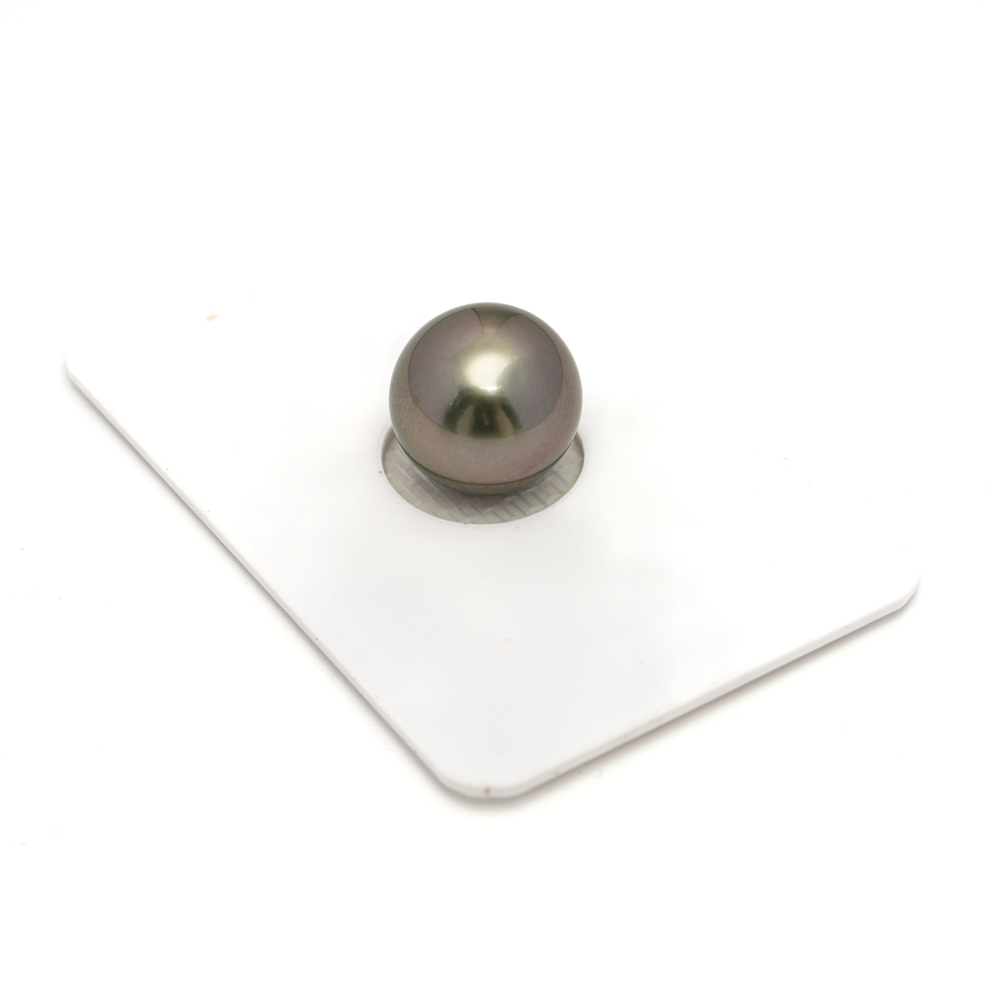 1pcs "High Luster" Olive Green 11.7mm - RSR AAA Quality Tahitian Pearl Single LP2239 OR11