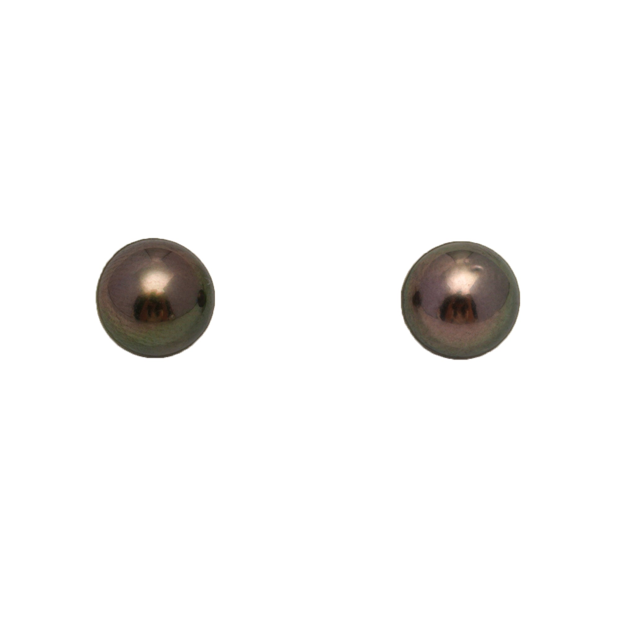 2pcs Green 7.8-7.9mm - RSR AAA/AA Quality Tahitian Pearl Pair ER1783 NG19