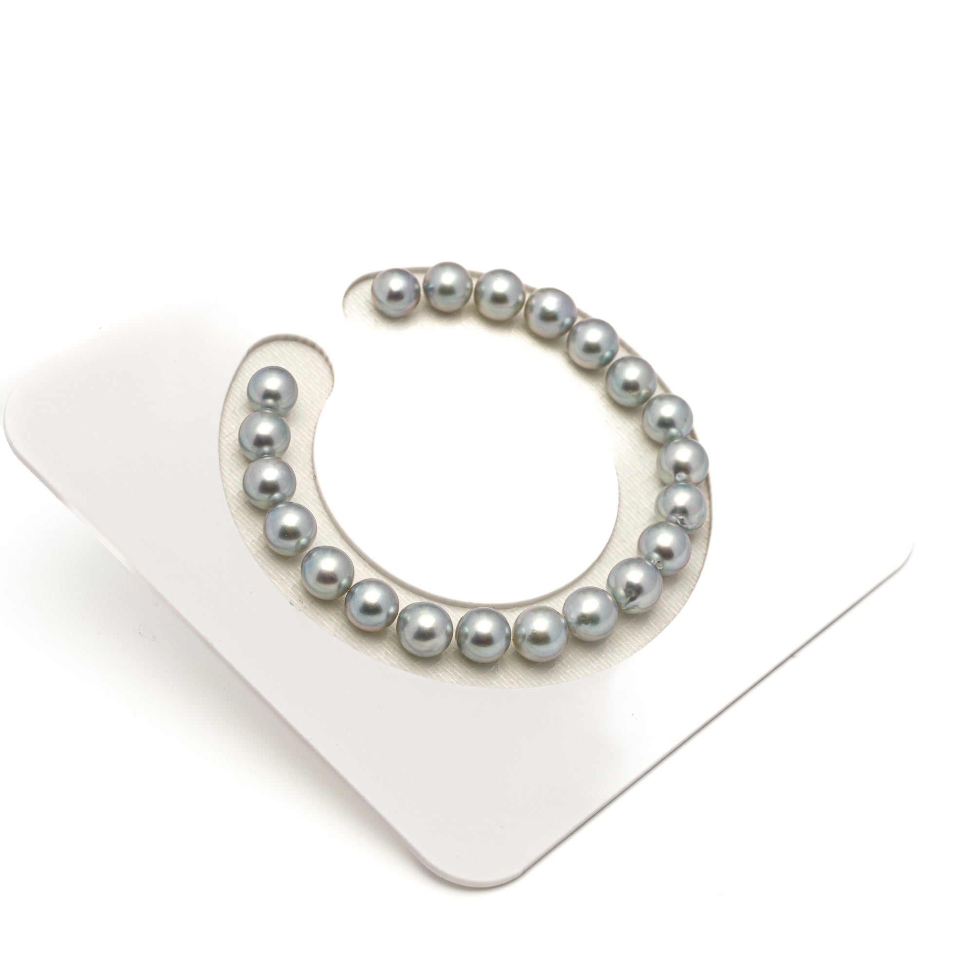 21pcs Akoya Pearl Silver 7.2-7.8mm - SR/NR AAA/AA Quality Bracelet AKBR2402 CMA1