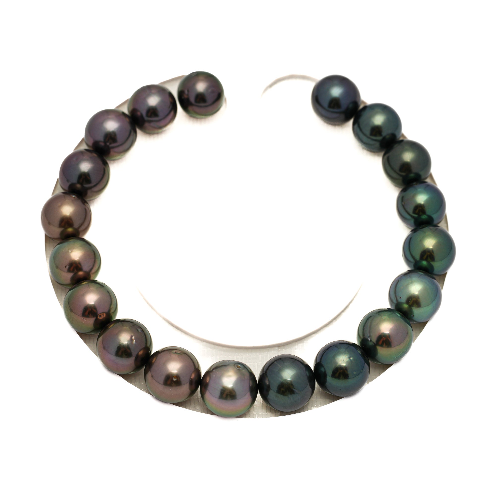 19pcs Multicolor 8-9mm - SR/NR AA Quality Tahitian Pearl Bracelet BR2345 OR13