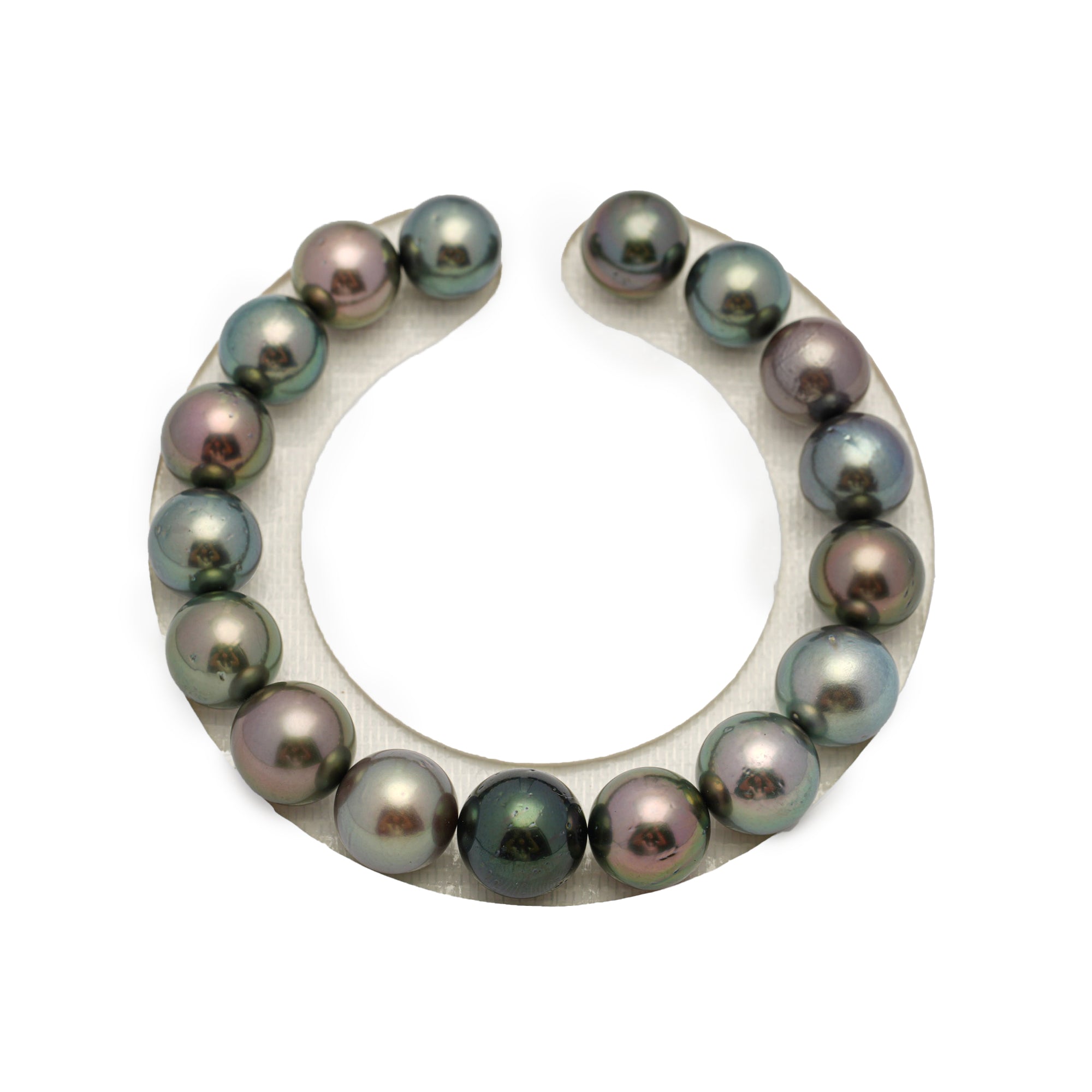 17pcs Multicolor 10-11mm - RSR AA/A Quality Tahitian Pearl Bracelet BR2170 THMIX2