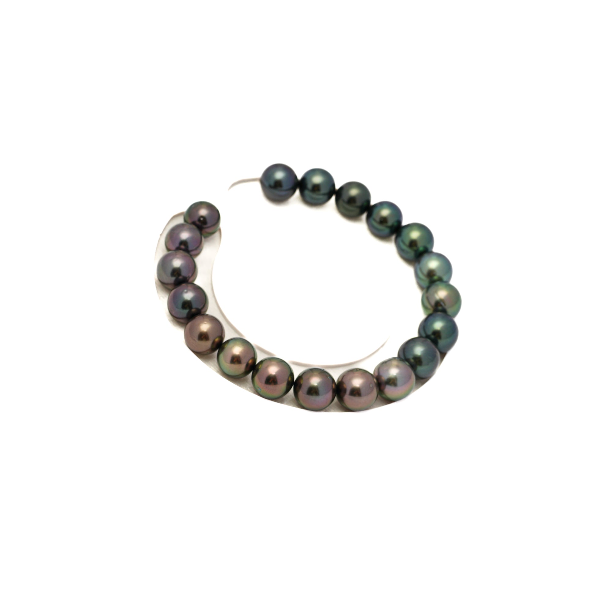 19pcs Multicolor 8-9mm - SR/NR AA Quality Tahitian Pearl Bracelet BR2345 OR13
