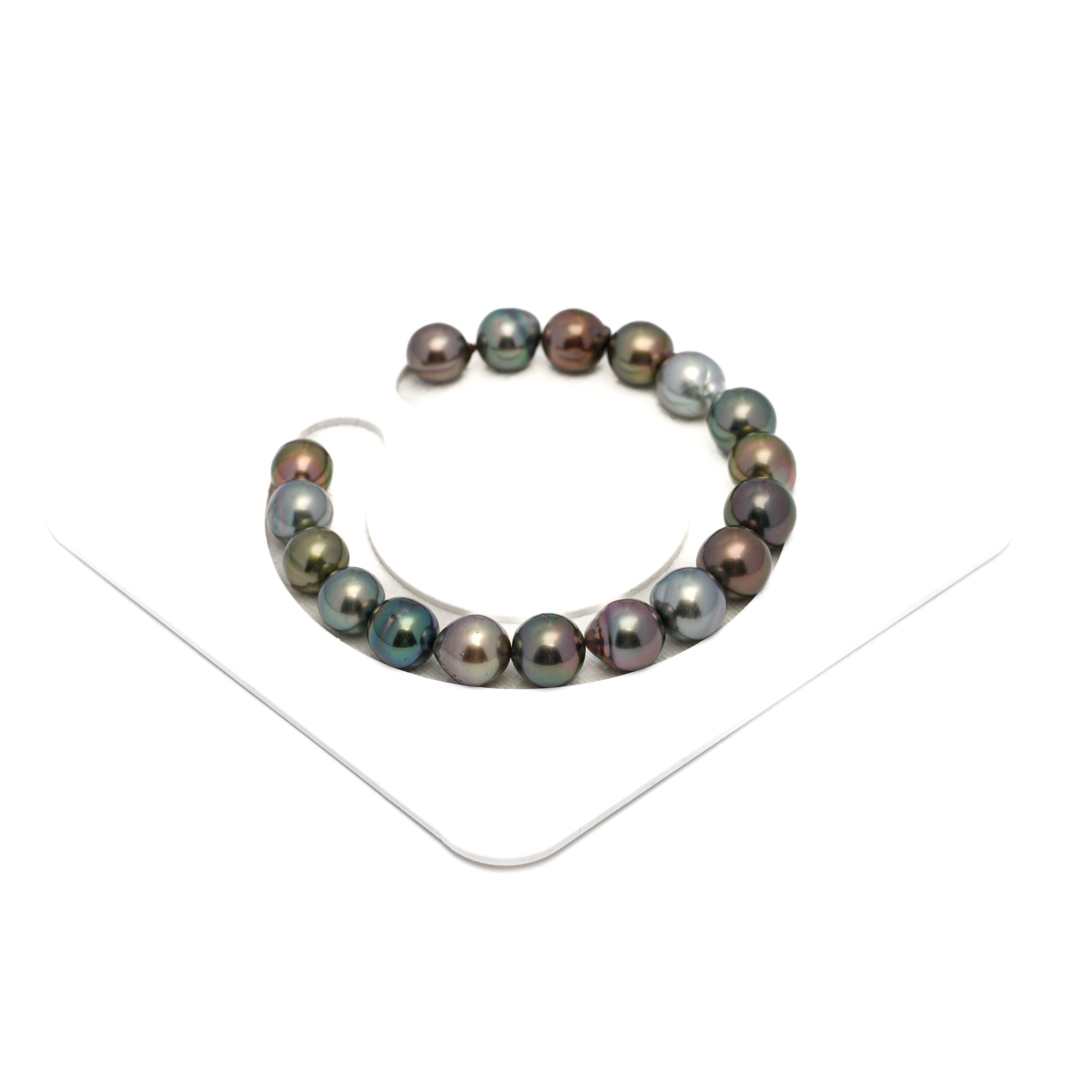 18pcs "High Luster" Multicolor 8-10mm - SB AAA Quality Tahitian Pearl Bracelet BR2271 HL4