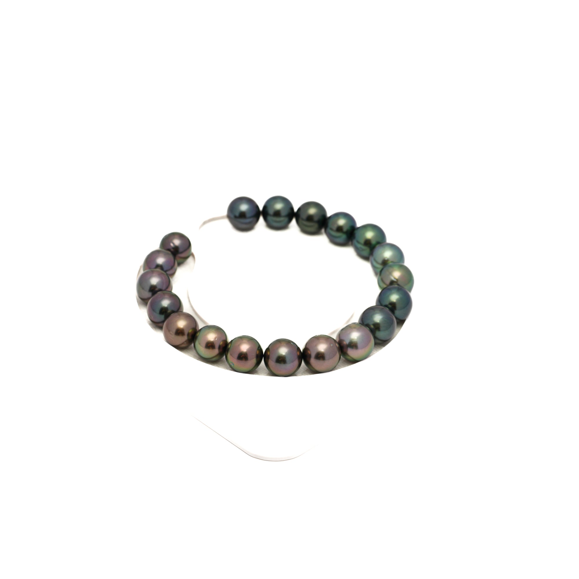 19pcs Multicolor 8-9mm - SR/NR AA Quality Tahitian Pearl Bracelet BR2345 OR13