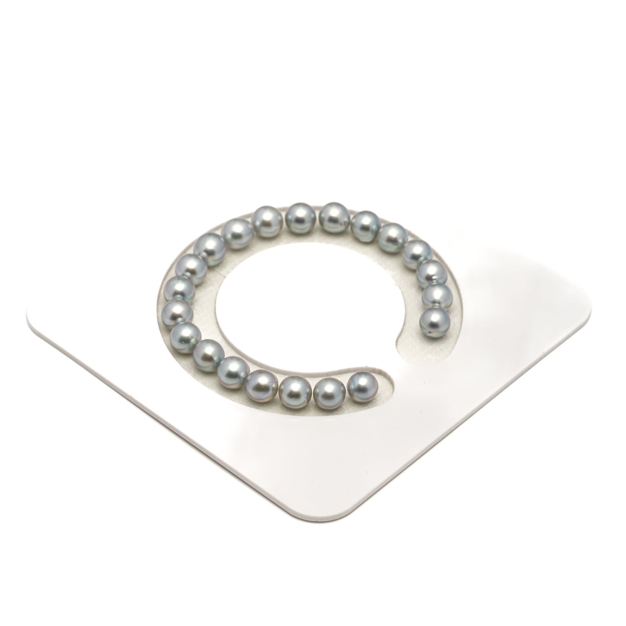 21pcs Akoya Pearl Silver 7.2-7.8mm - SR/NR AAA/AA Quality Bracelet AKBR2402 CMA1