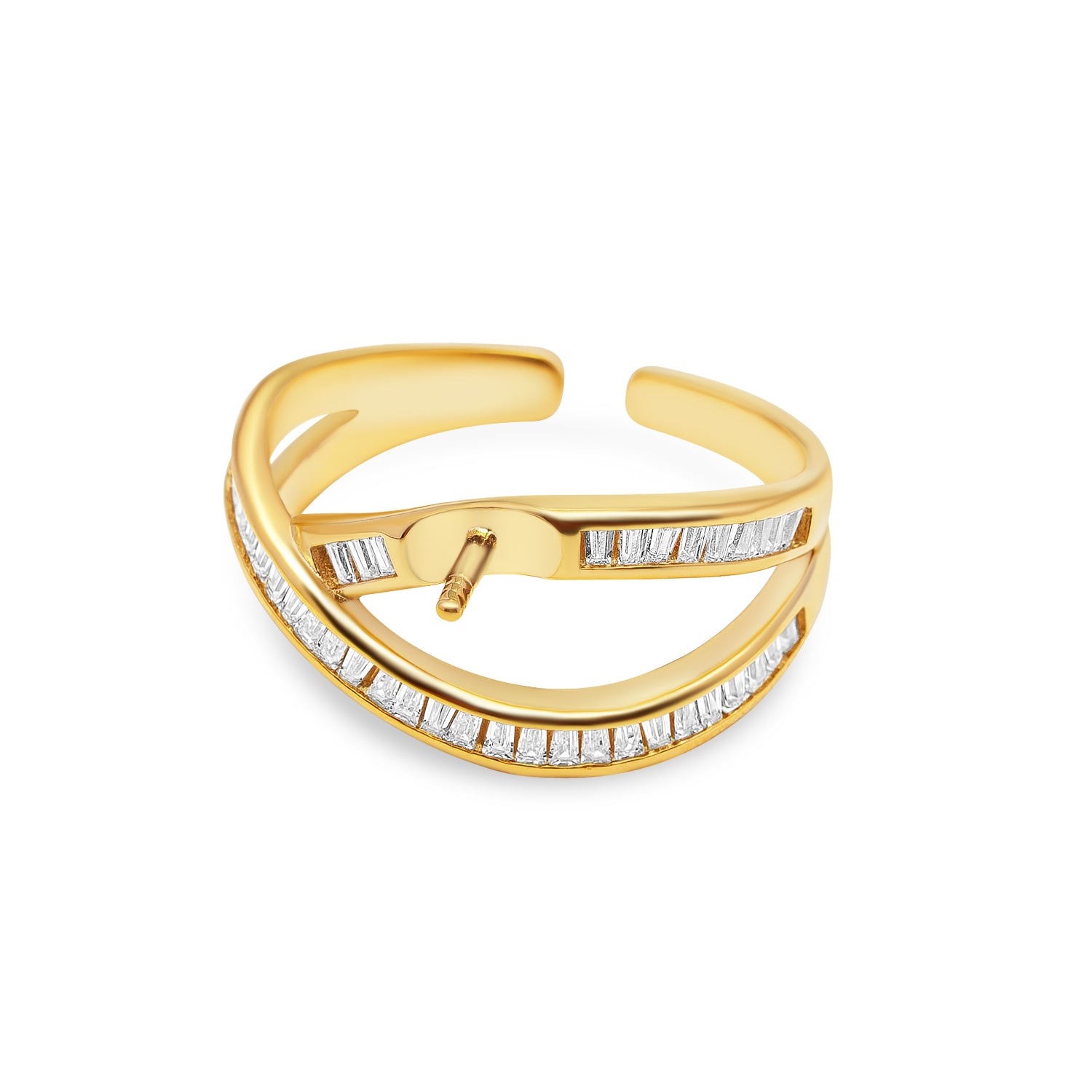 Adjustable Ring 925 Silver for pearl SC119