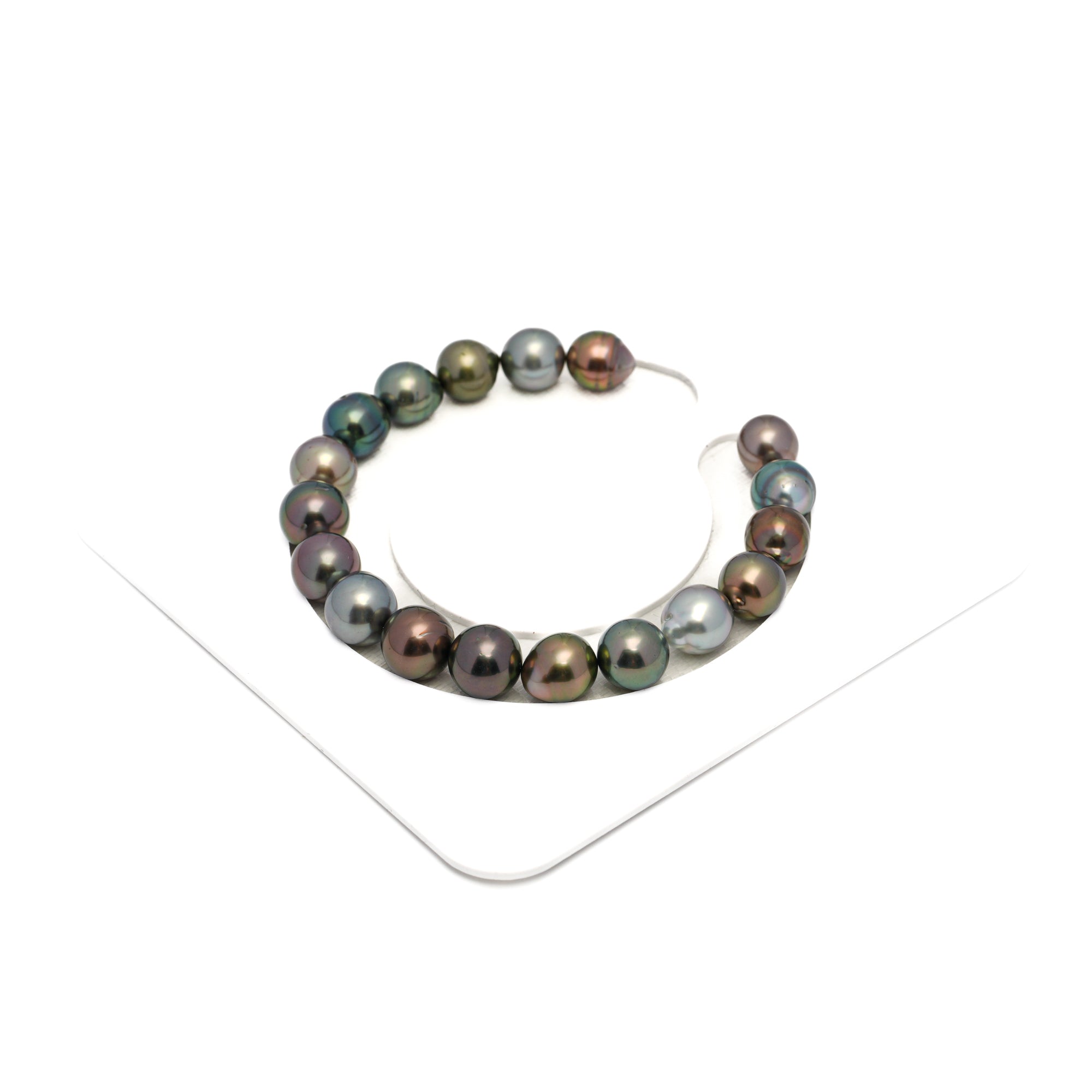 18pcs "High Luster" Multicolor 8-10mm - SB AAA Quality Tahitian Pearl Bracelet BR2271 HL4