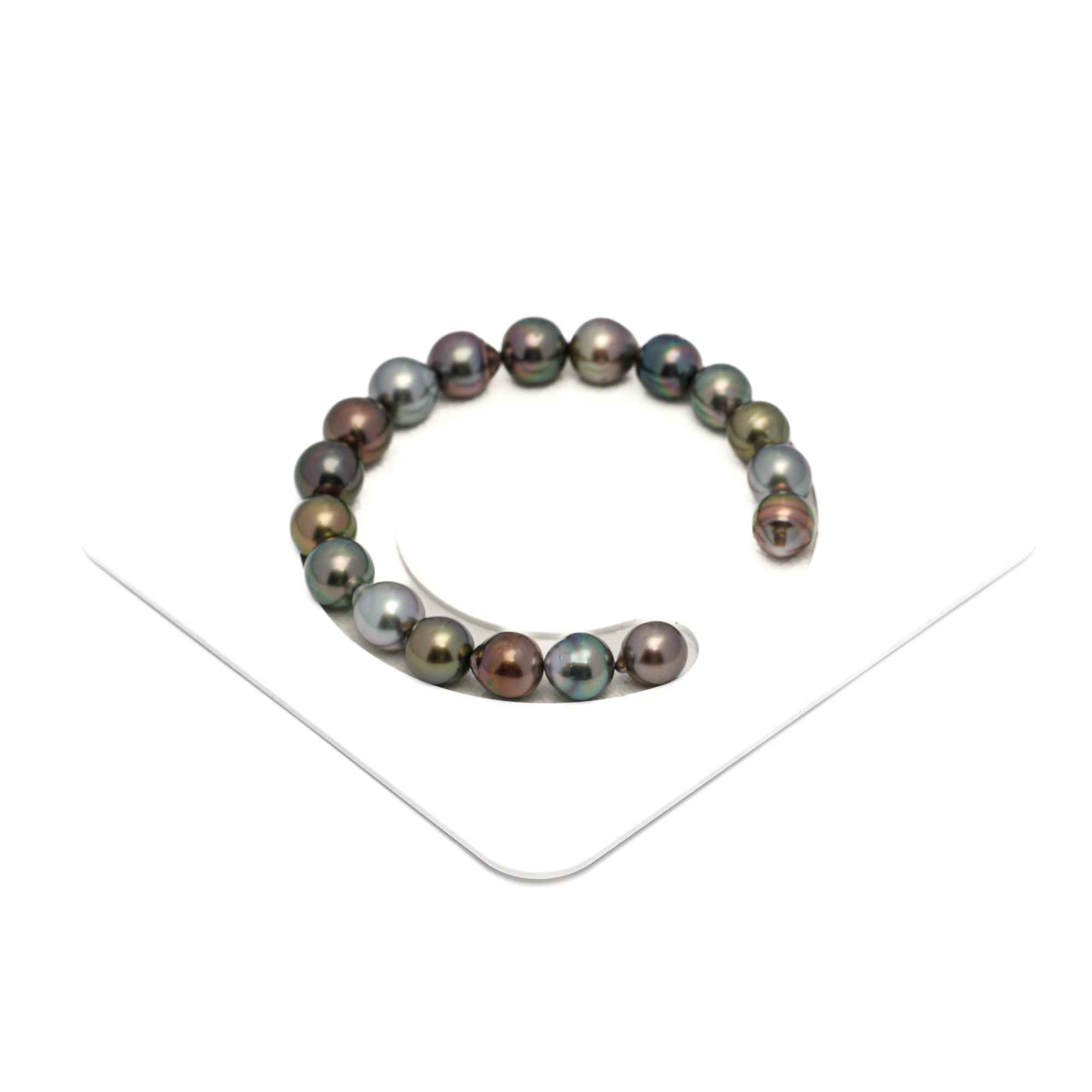 18pcs "High Luster" Multicolor 8-10mm - SB AAA Quality Tahitian Pearl Bracelet BR2271 HL4