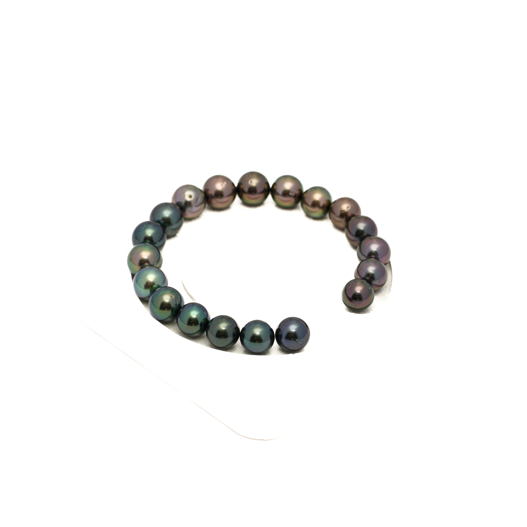 19pcs Multicolor 8-9mm - SR/NR AA Quality Tahitian Pearl Bracelet BR2345 OR13