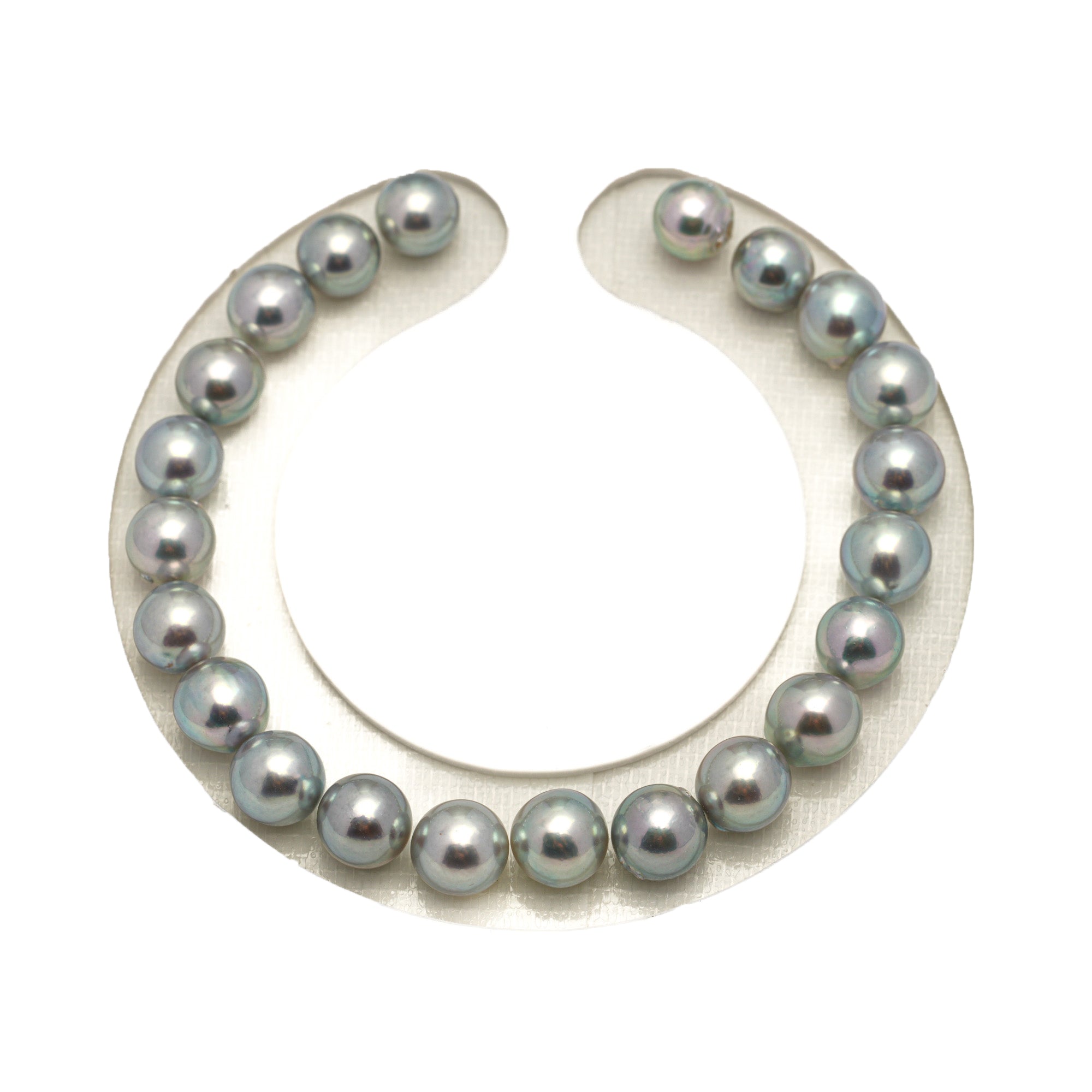 22pcs Akoya Pearl "High Luster" Silver Mix 7.1-7.8mm - SB AAA/AA Quality Pearl Bracelet AKBR2403 CMA1