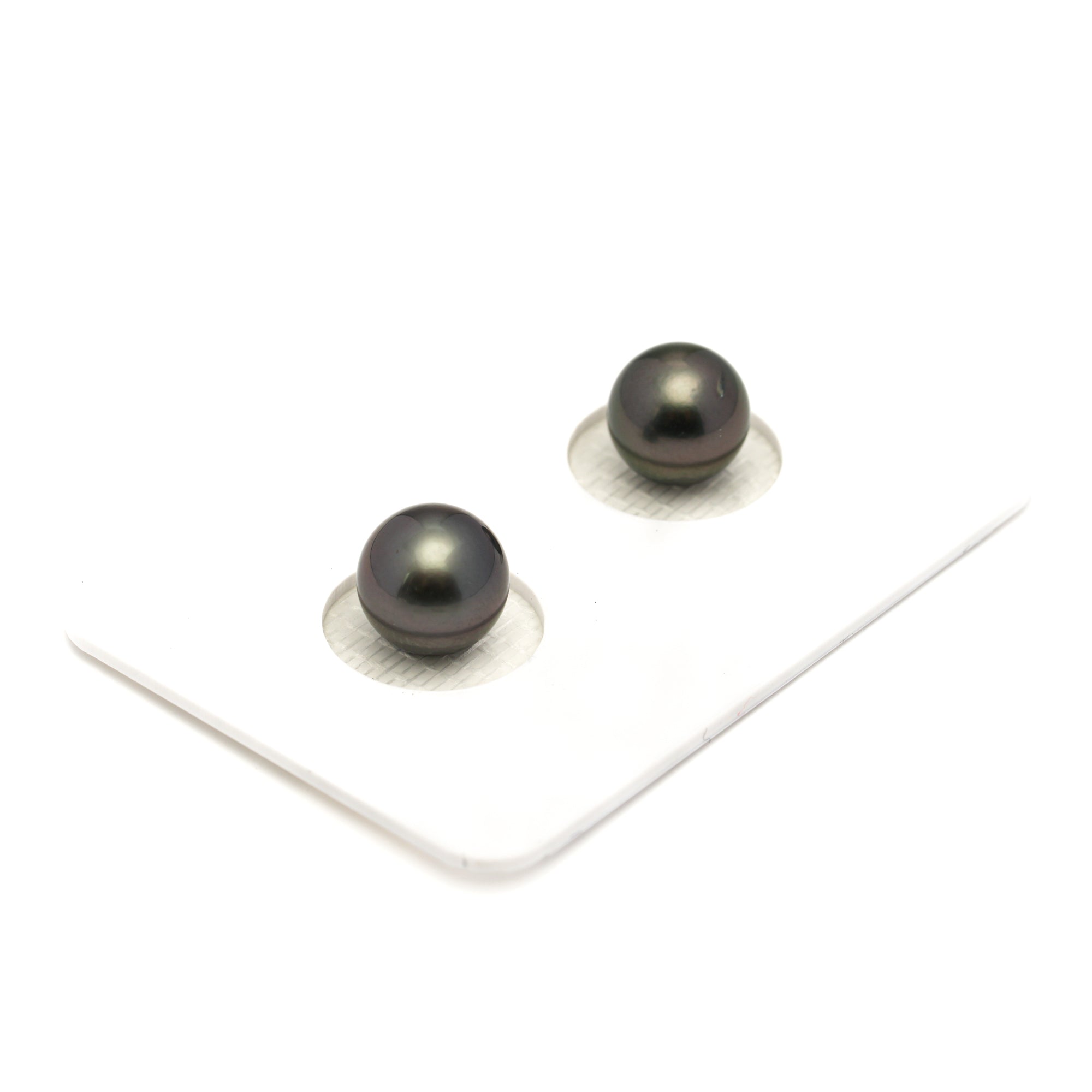 2pcs Dark 8.2-8.4mm - RSR AAA/AA Quality Tahitian Pearl Pair ER1900 LP1