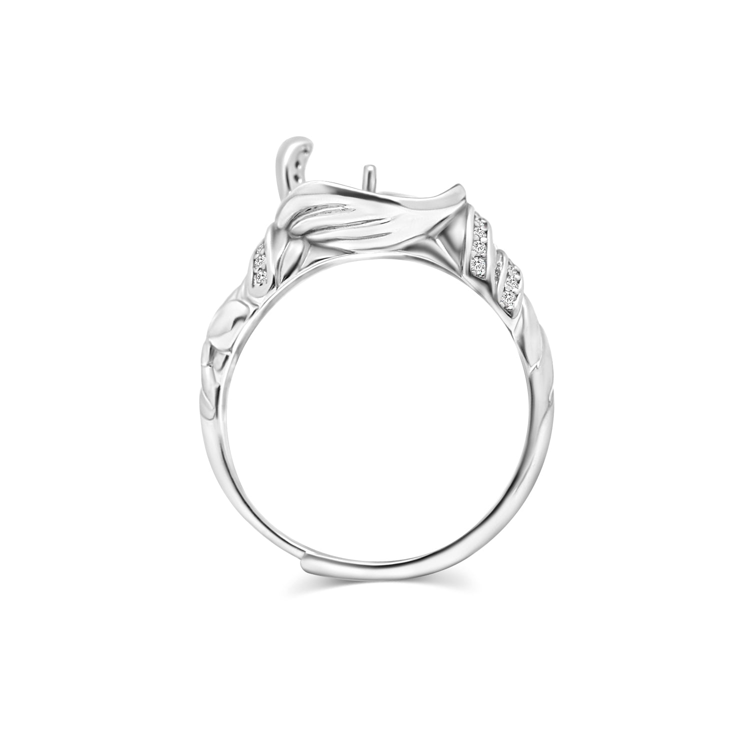 Adjustable Ring 925 Silver for pearl SC392