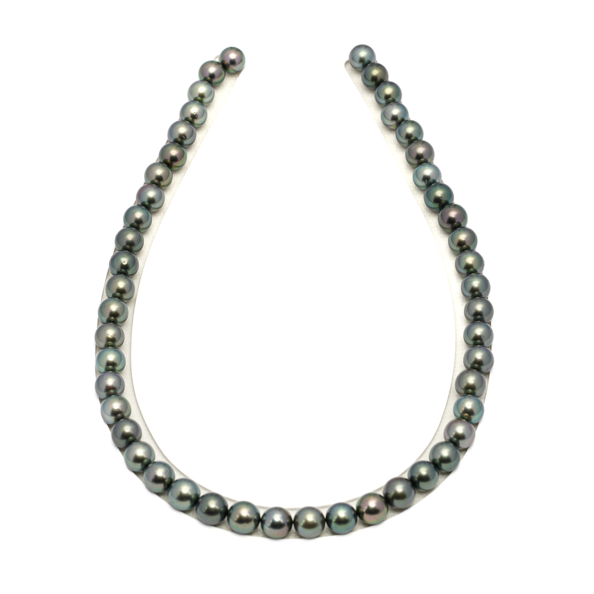 48pcs Green 9mm - RSR AAA/AA Quality Tahitian Pearl Necklace NL1649 THMIX2