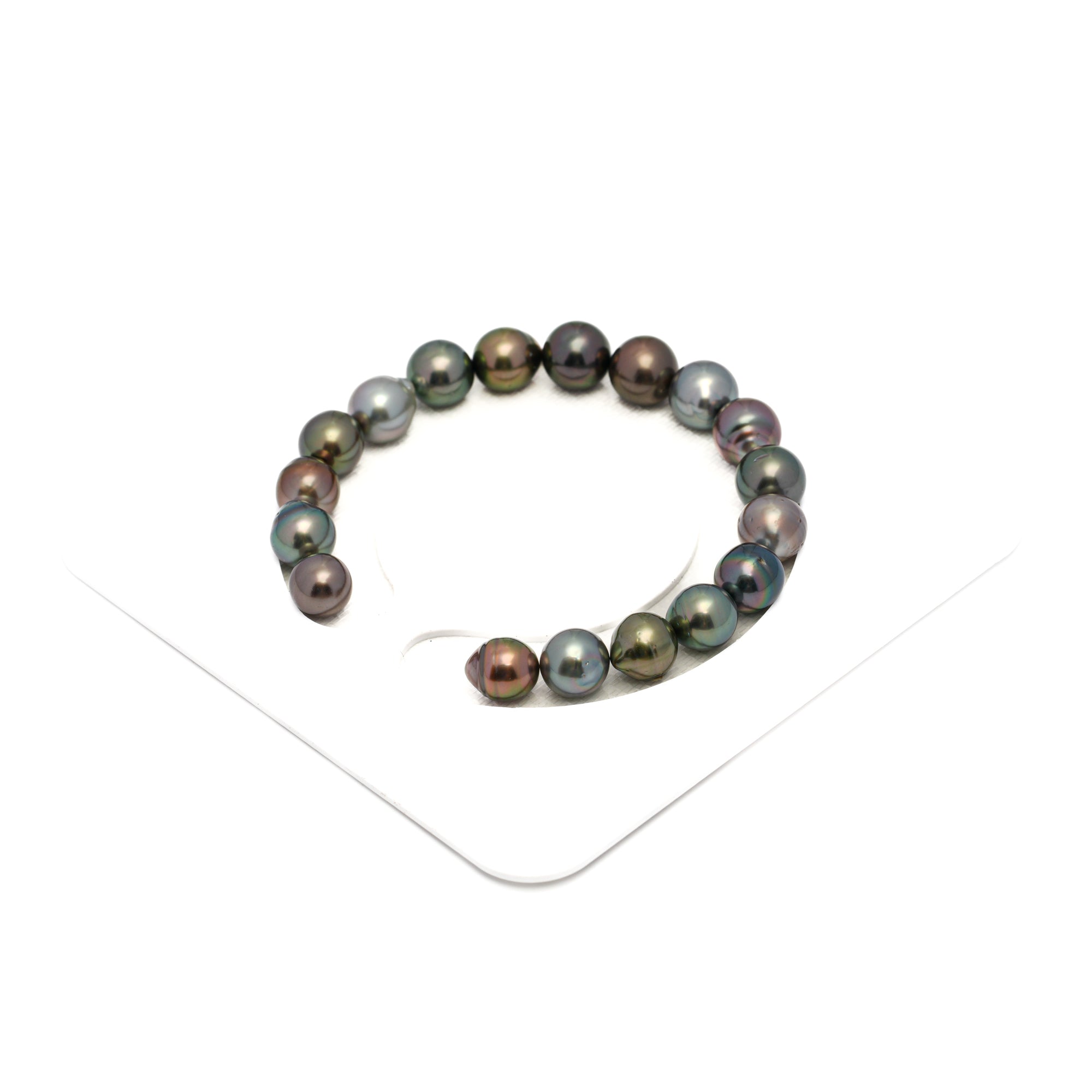 18pcs "High Luster" Multicolor 8-10mm - SB AAA Quality Tahitian Pearl Bracelet BR2271 HL4