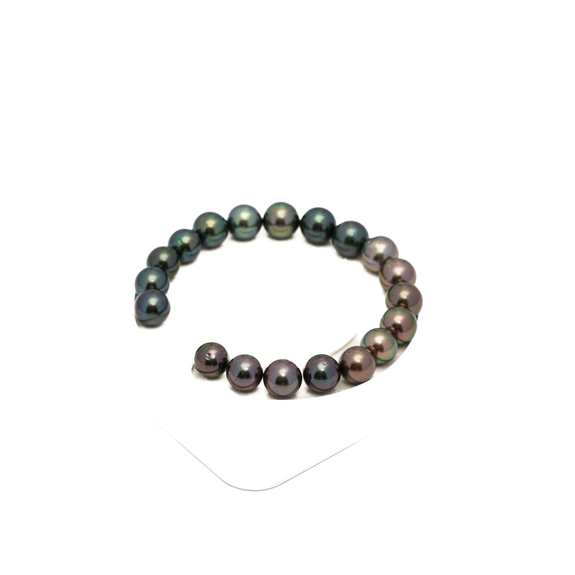 19pcs Multicolor 8-9mm - SR/NR AA Quality Tahitian Pearl Bracelet BR2345 OR13