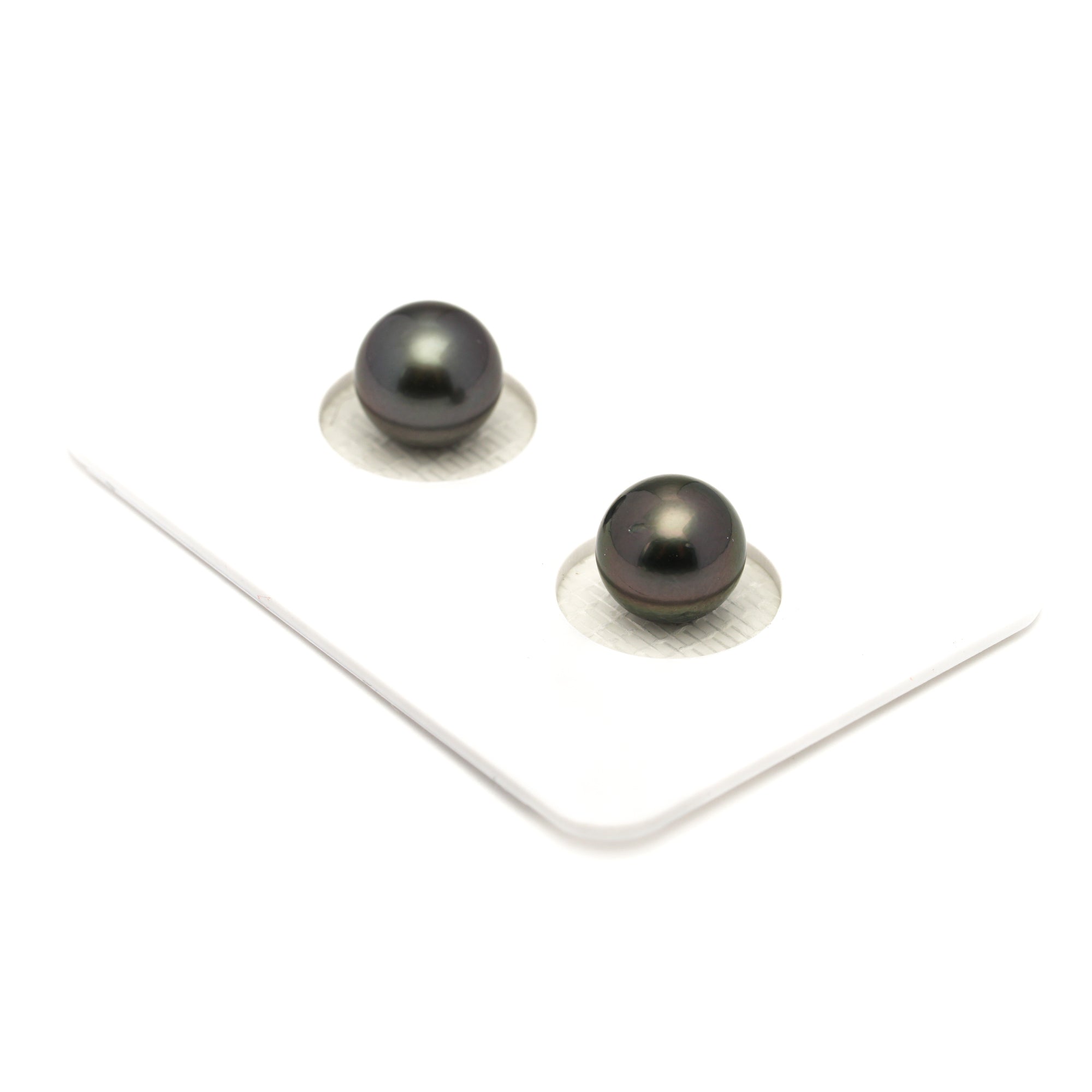 2pcs Dark 8.2-8.4mm - RSR AAA/AA Quality Tahitian Pearl Pair ER1900 LP1