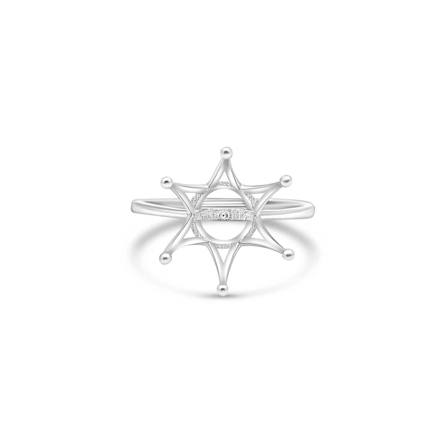 Adjustable Ring 925 Silver for pearl SC393