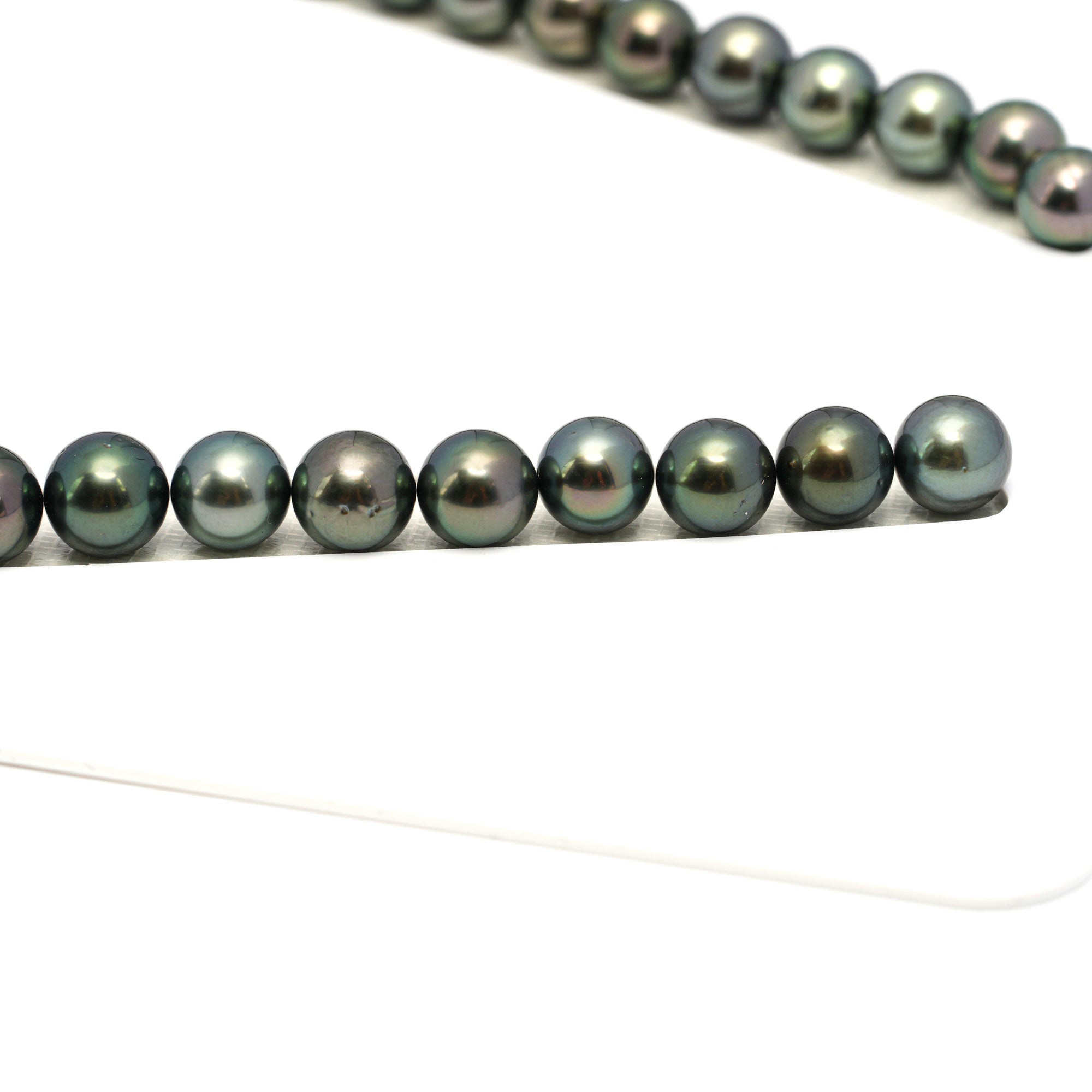 48pcs Green 9mm - RSR AAA/AA Quality Tahitian Pearl Necklace NL1649 THMIX2