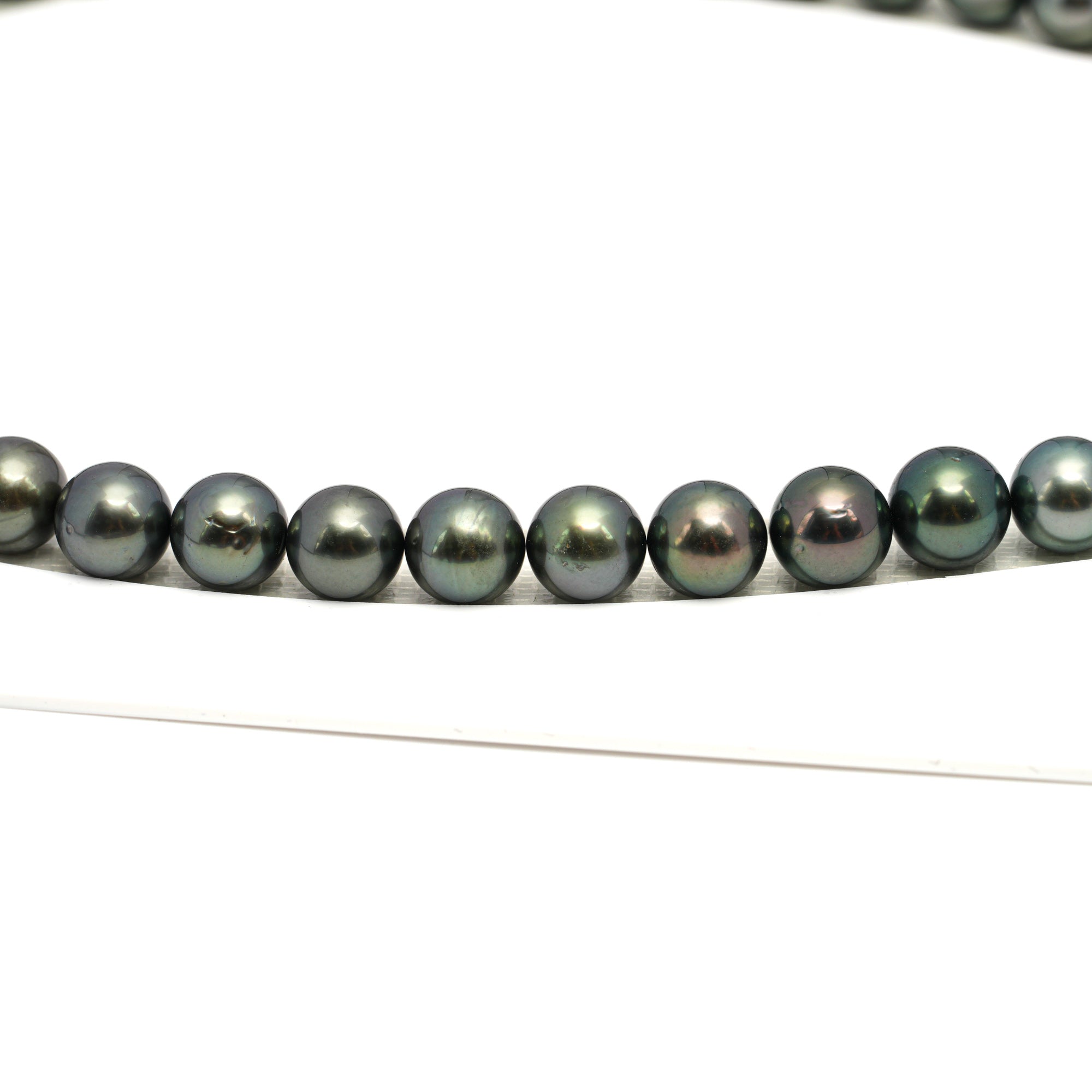 48pcs Green 9mm - RSR AAA/AA Quality Tahitian Pearl Necklace NL1649 THMIX2