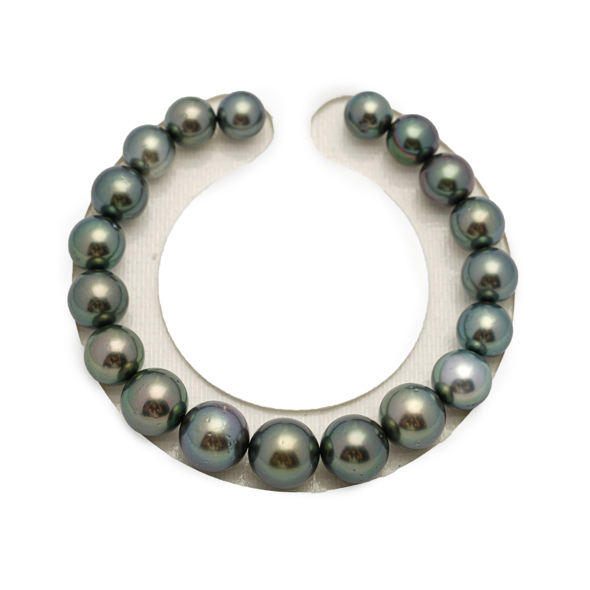 19pcs Green 8-11mm - RSR AA/AAA Quality Tahitian Pearl Bracelet BR2171 THMIX2
