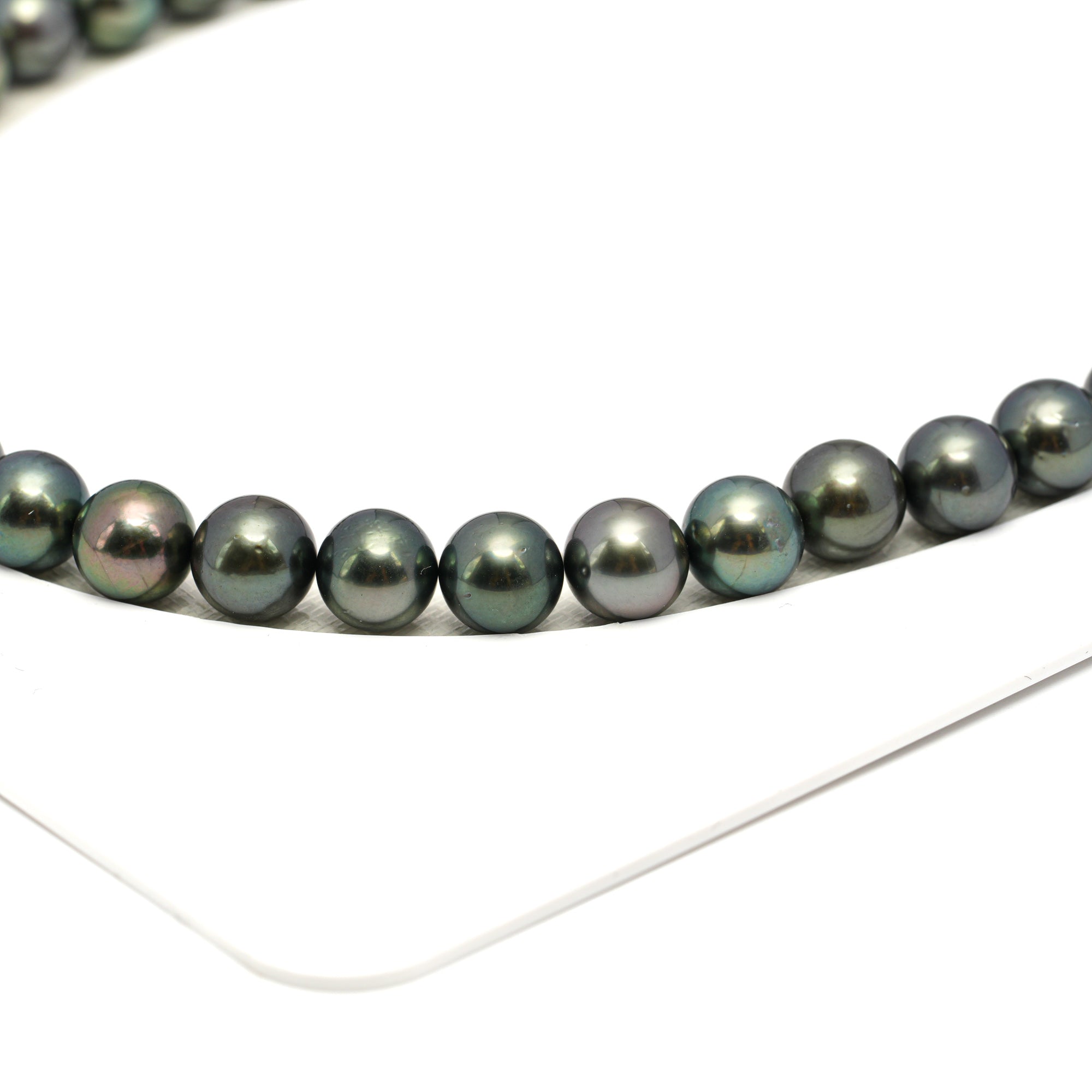 48pcs Green 9mm - RSR AAA/AA Quality Tahitian Pearl Necklace NL1649 THMIX2