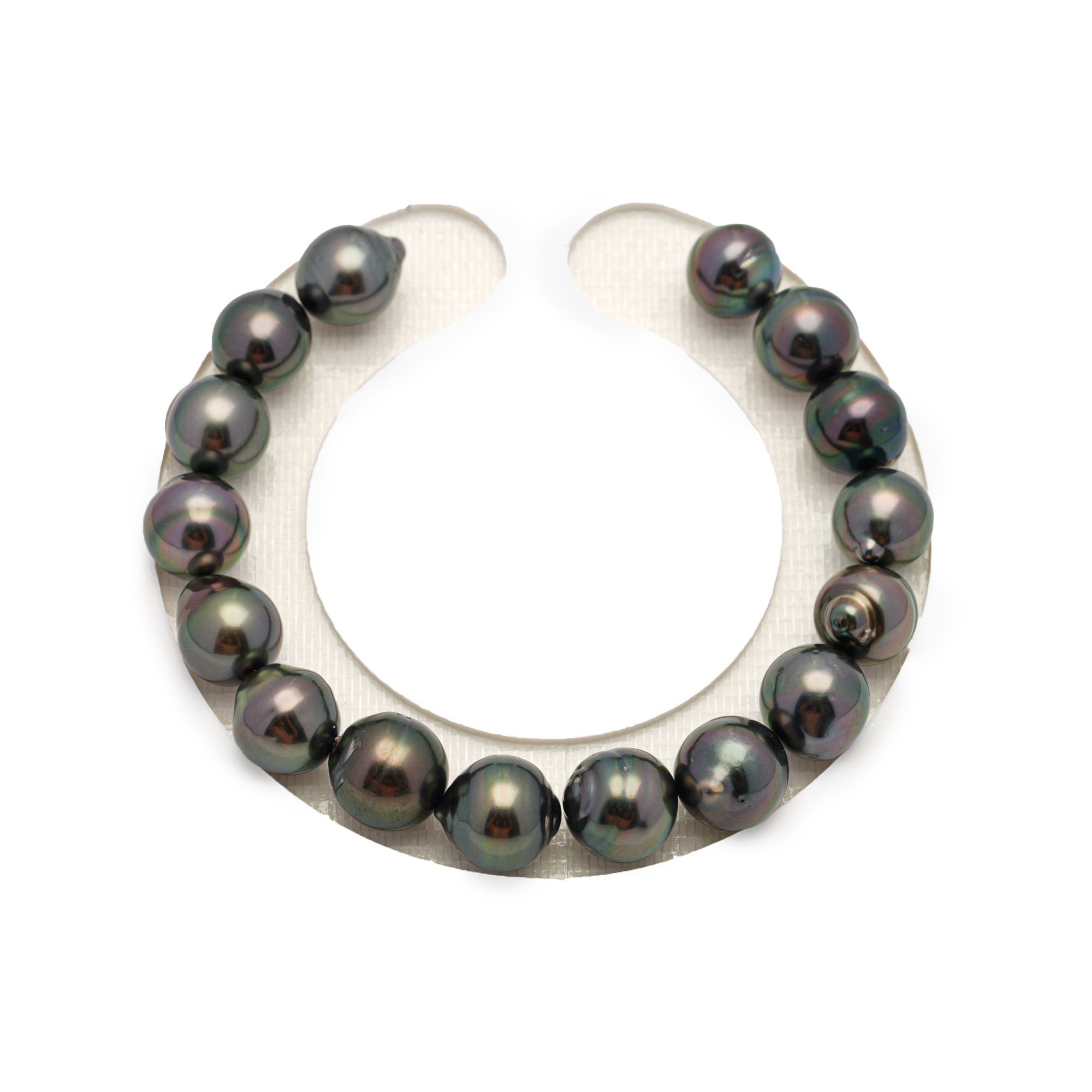 16pcs Green 9-10mm - CL/SB AAA/AA Quality Tahitian Pearl Bracelet BR2141 THMIX2.6