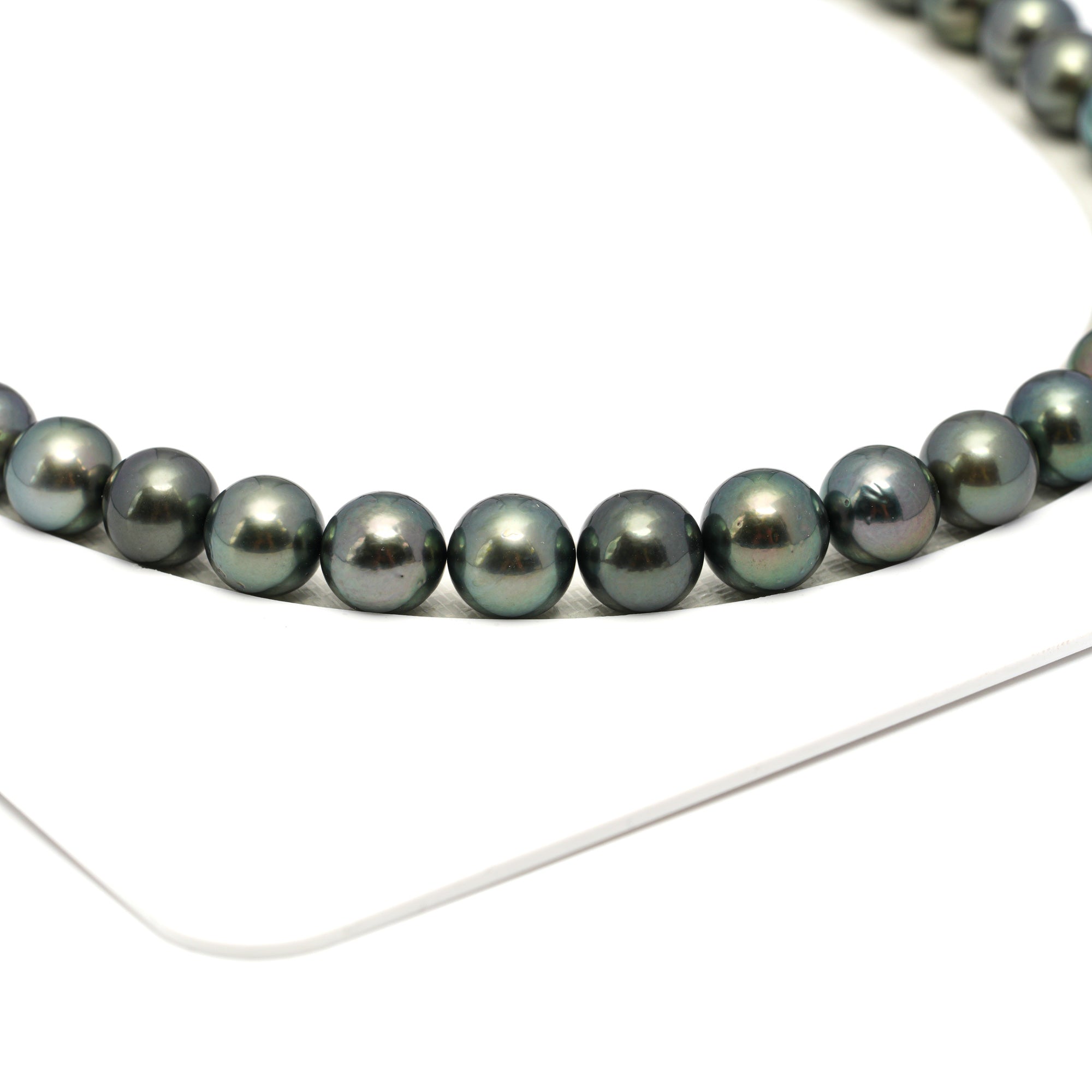48pcs Green 9mm - RSR AAA/AA Quality Tahitian Pearl Necklace NL1649 THMIX2