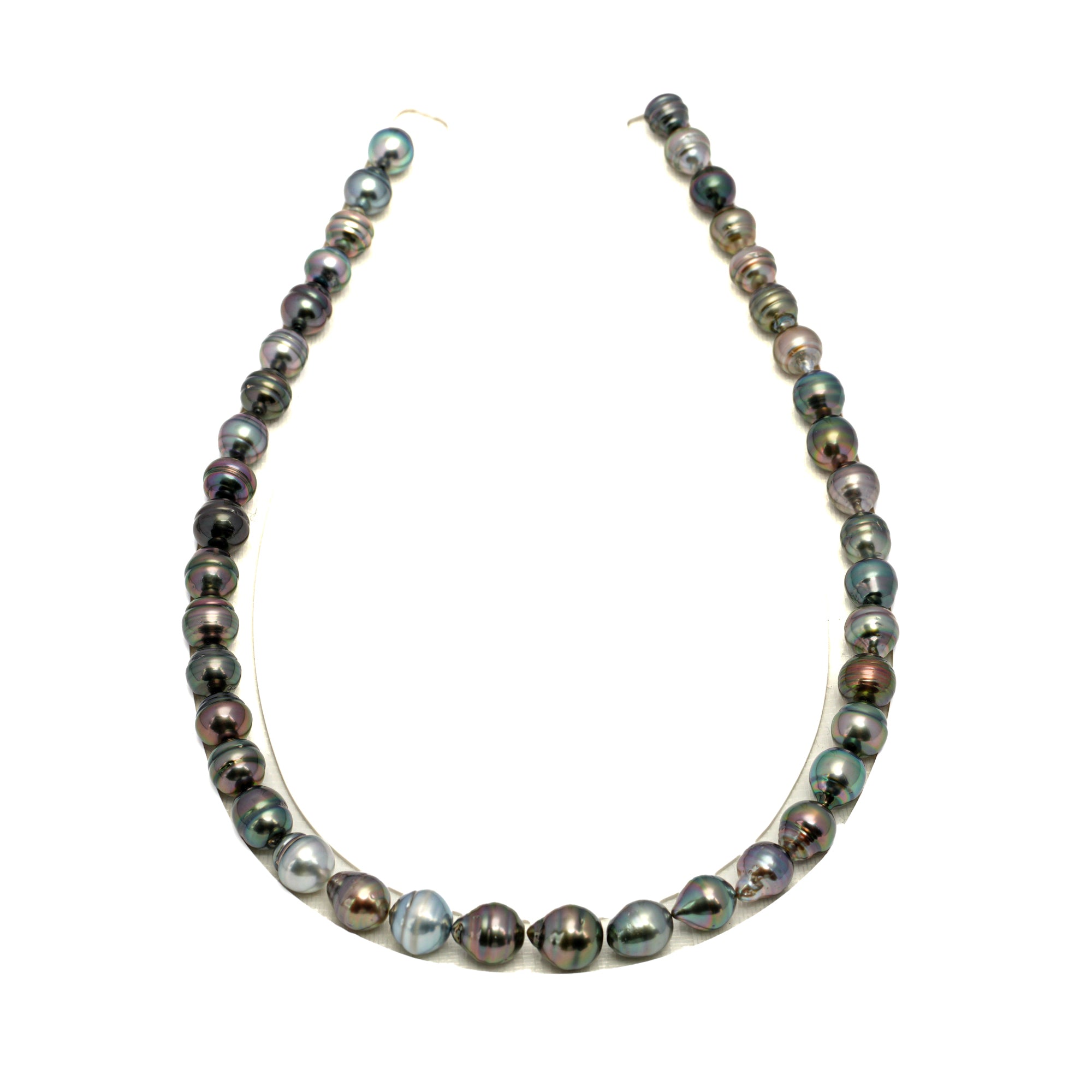 41pcs Multicolor 8-11mm - CL/SB AAA/AA Quality Tahitian Pearl Necklace NL1678 HL4