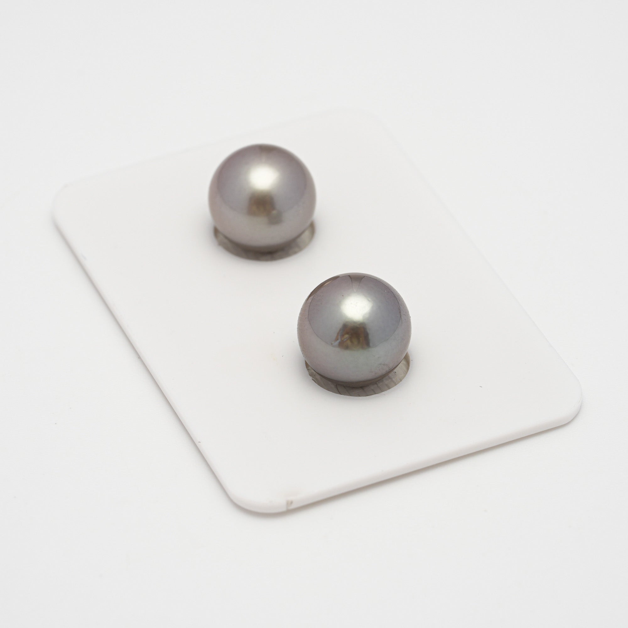 2pcs Light 10-10.1mm - SR AAA/AA Quality Tahitian Pearl Pair ER1525 TH1