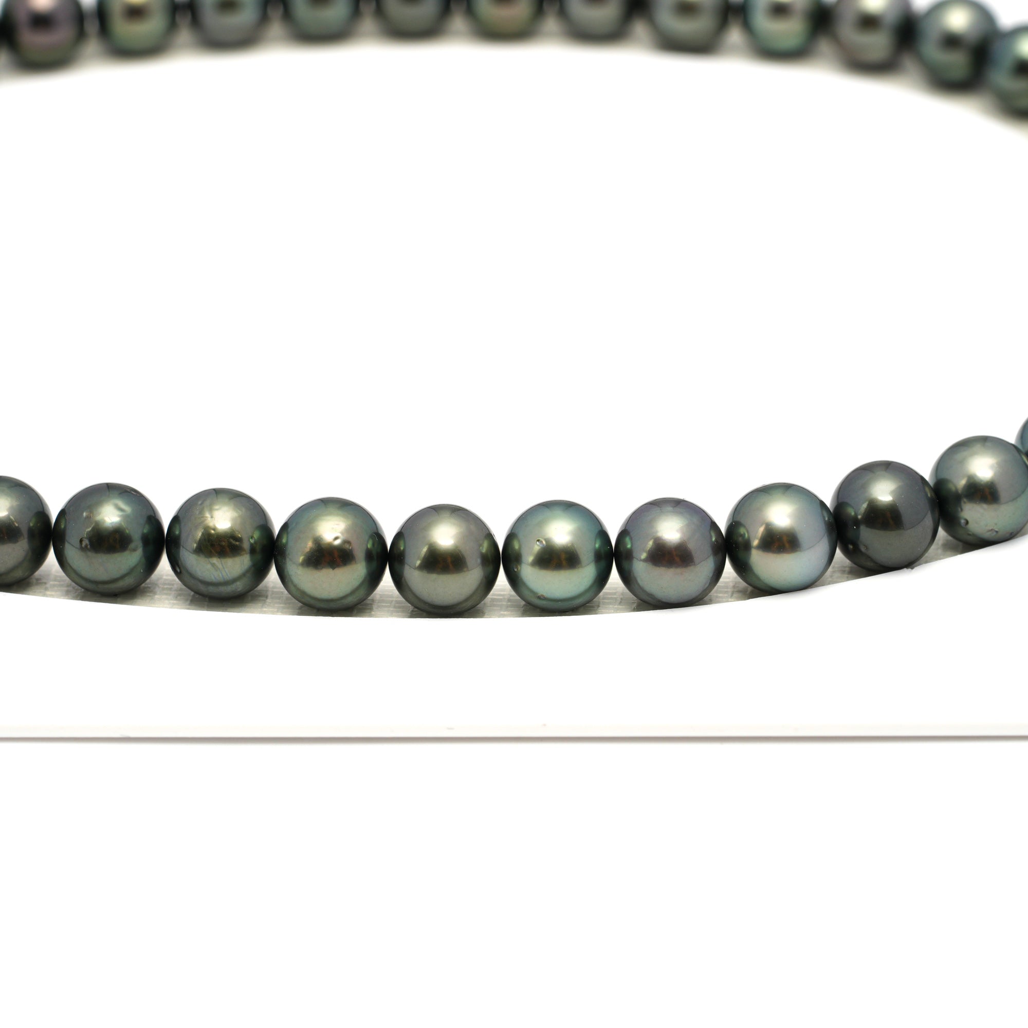 48pcs Green 9mm - RSR AAA/AA Quality Tahitian Pearl Necklace NL1649 THMIX2