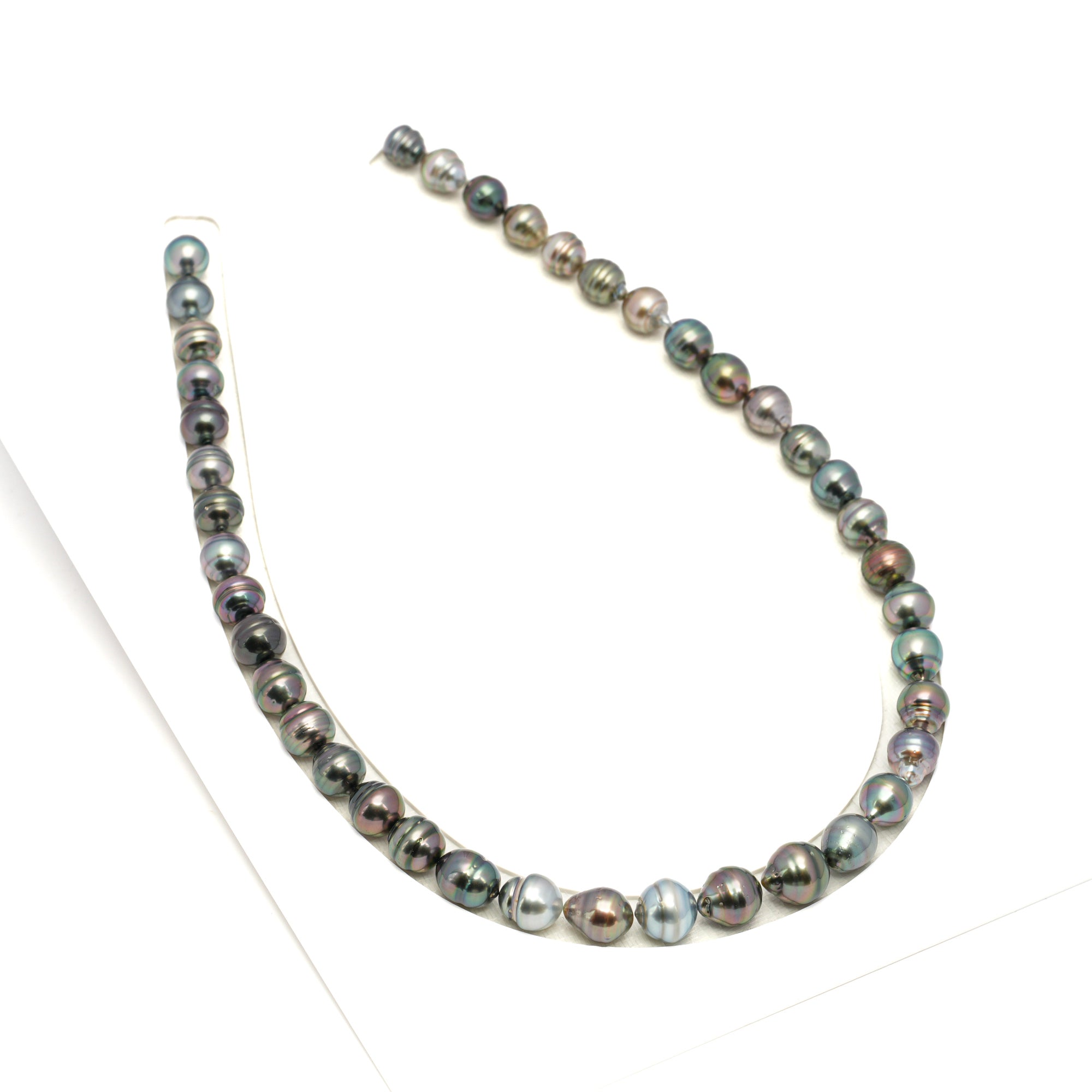 41pcs Multicolor 8-11mm - CL/SB AAA/AA Quality Tahitian Pearl Necklace NL1678 HL4