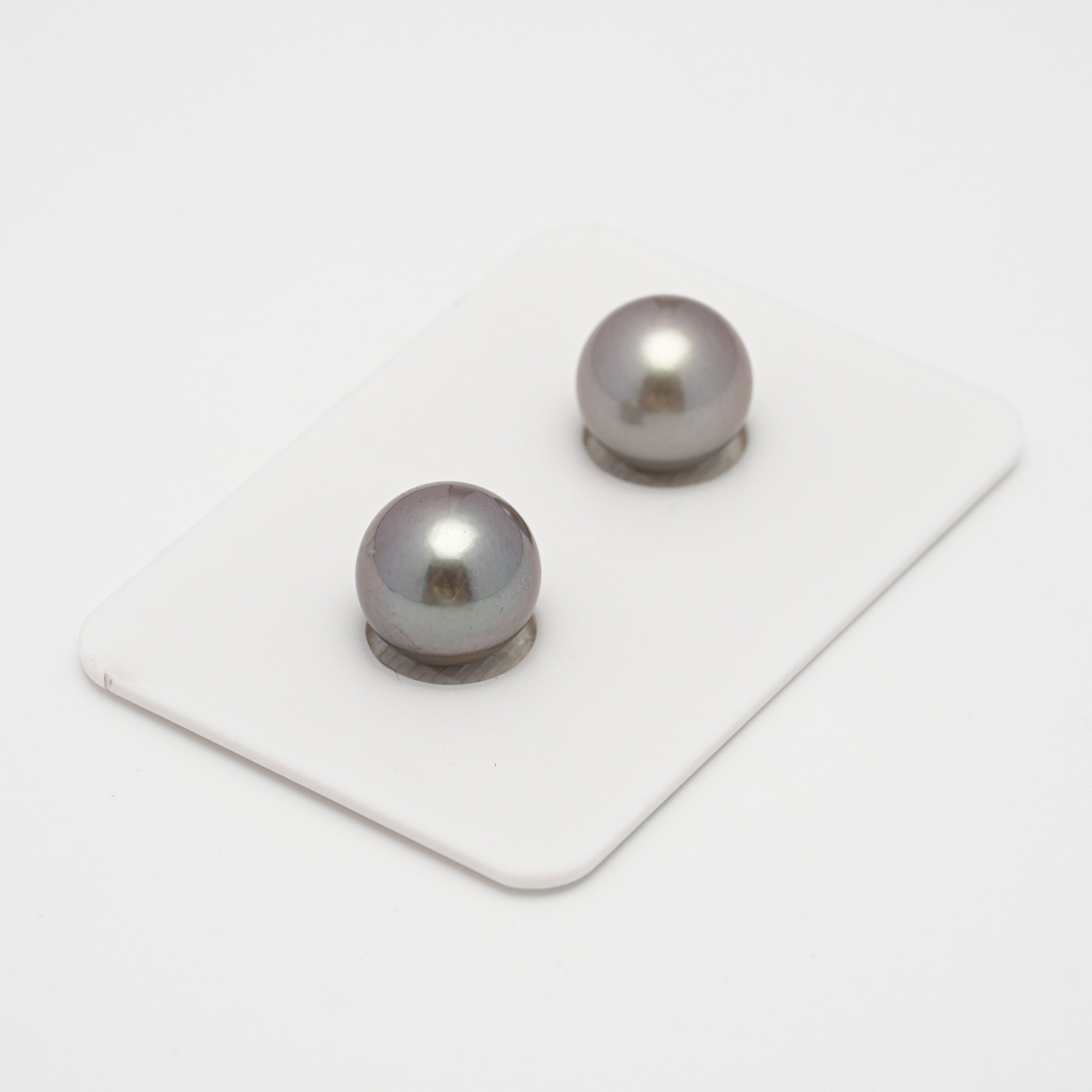 2pcs Light 10-10.1mm - SR AAA/AA Quality Tahitian Pearl Pair ER1525 TH1