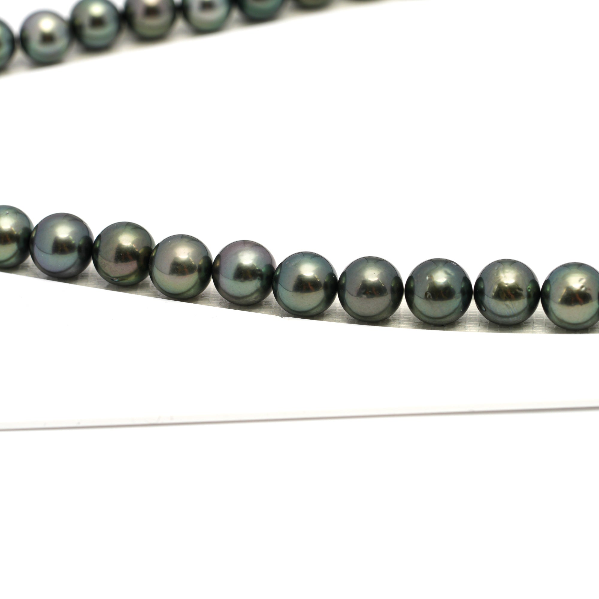 48pcs Green 9mm - RSR AAA/AA Quality Tahitian Pearl Necklace NL1649 THMIX2