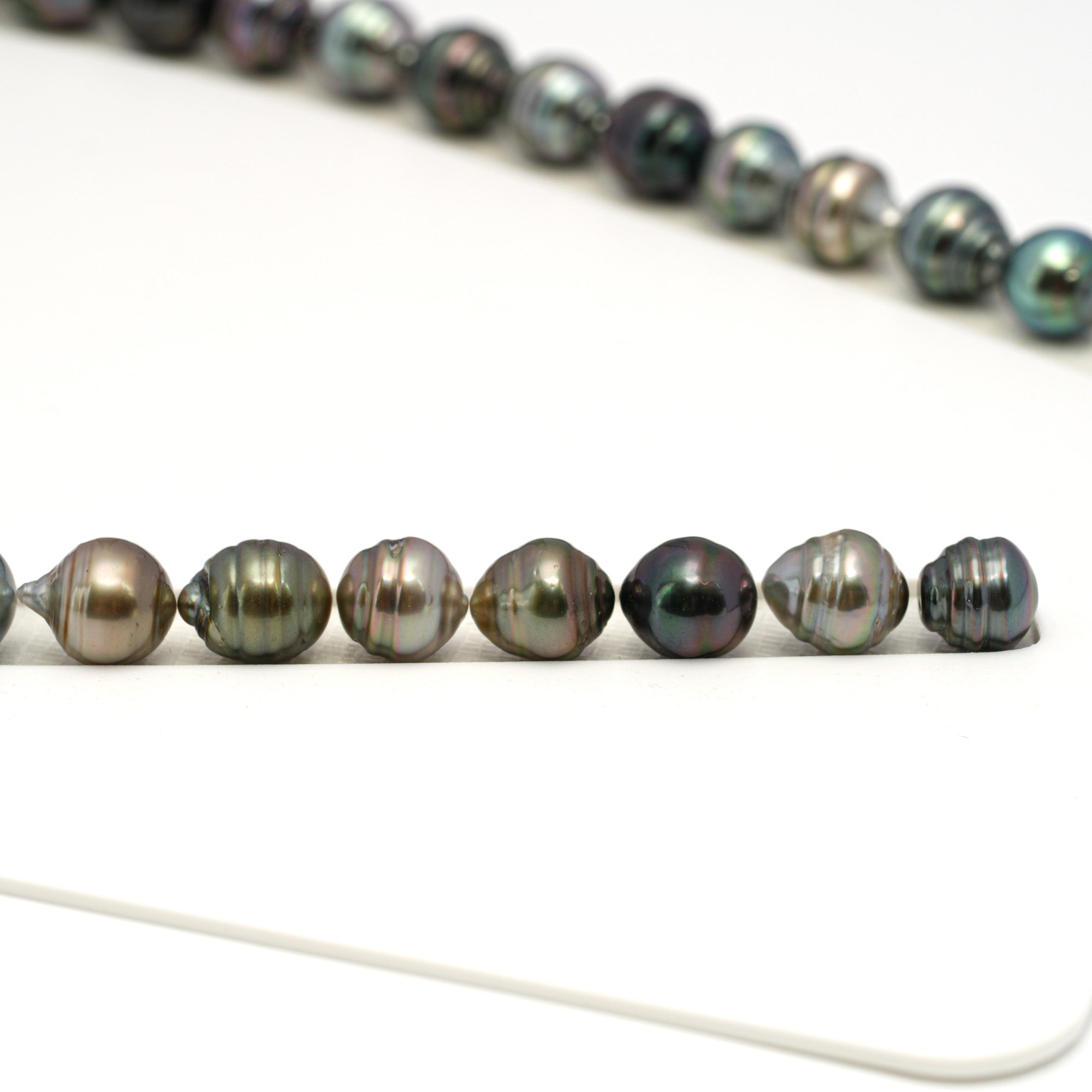 41pcs Multicolor 8-11mm - CL/SB AAA/AA Quality Tahitian Pearl Necklace NL1678 HL4