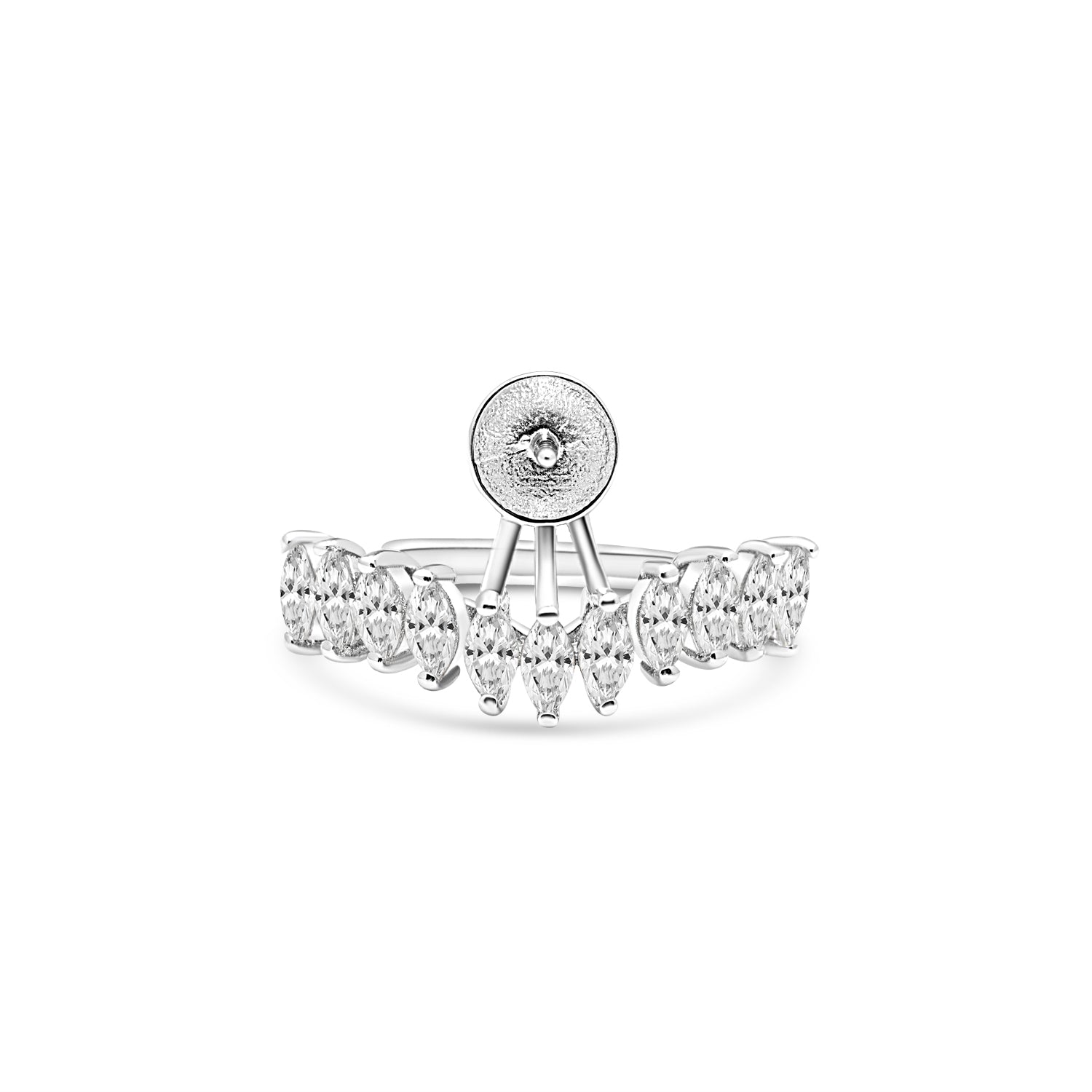 Adjustable Ring 925 Silver for pearl SC395