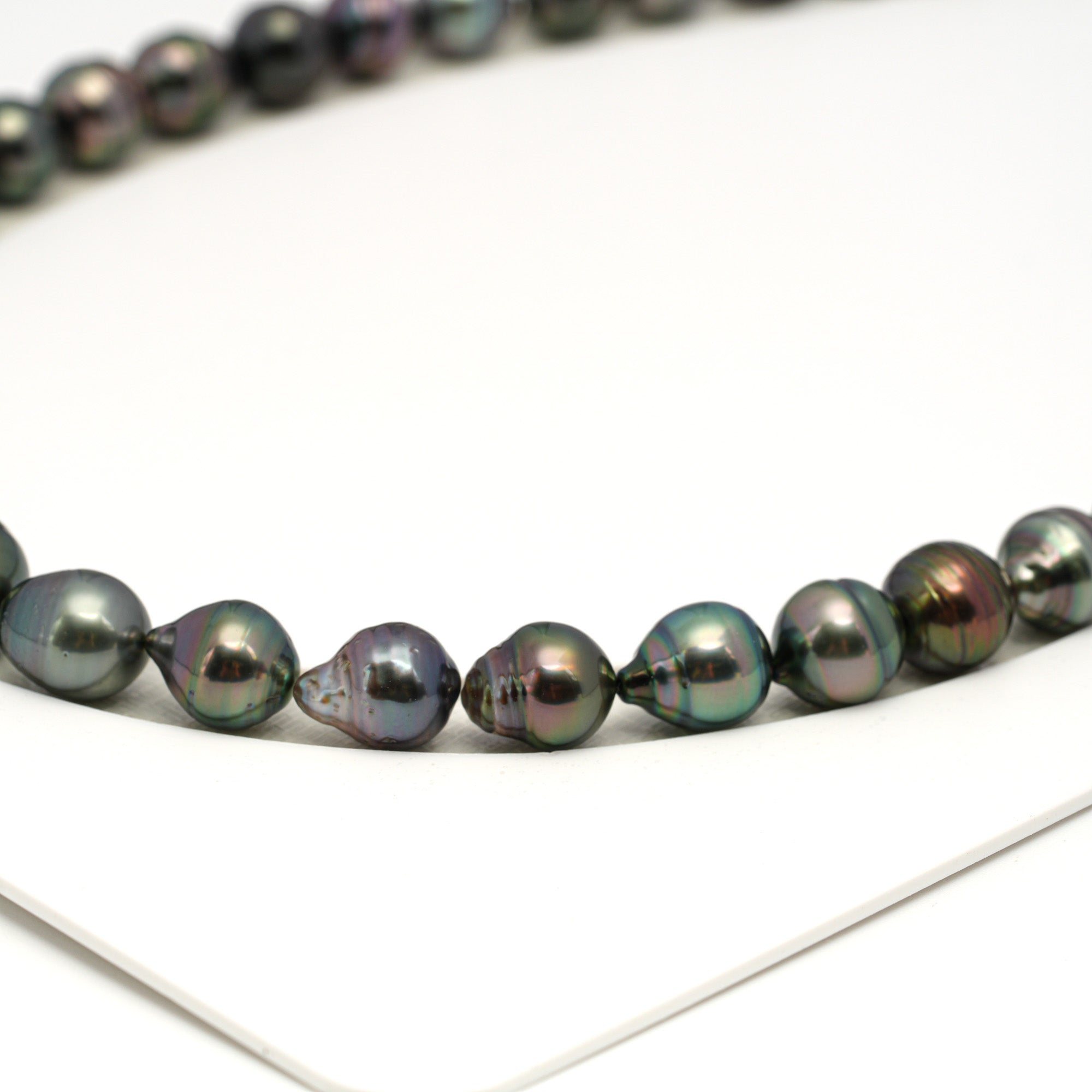 41pcs Multicolor 8-11mm - CL/SB AAA/AA Quality Tahitian Pearl Necklace NL1678 HL4
