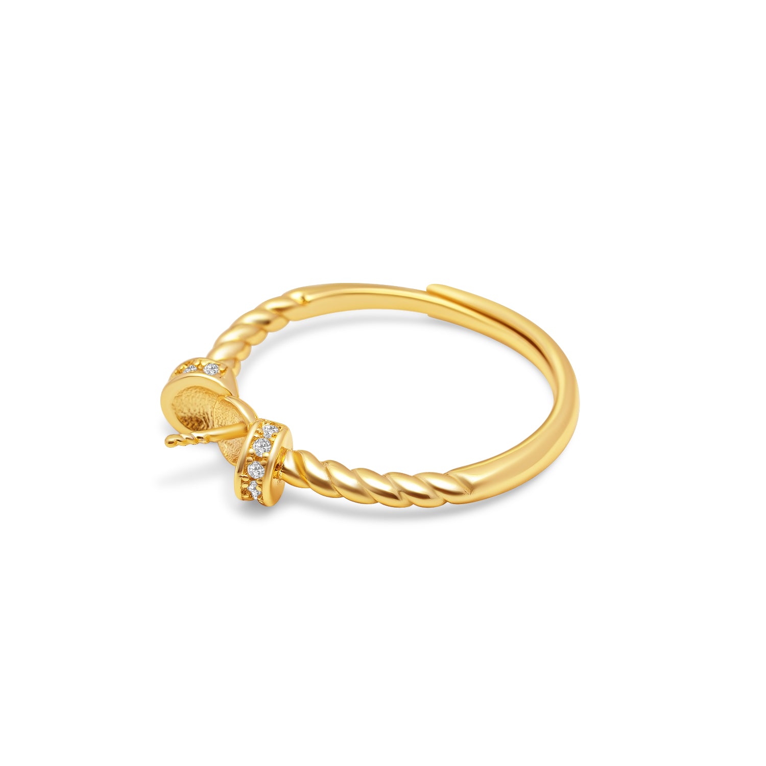 Adjustable Ring 925 Silver for pearl SC251G