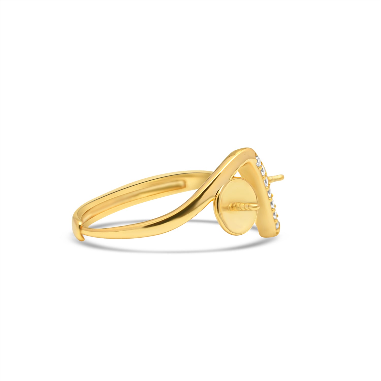 Adjustable Ring 925 Silver for pearl SC408G
