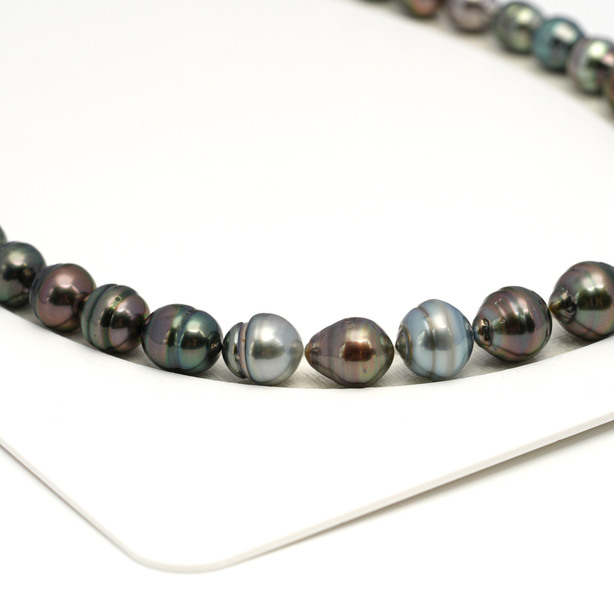 41pcs Multicolor 8-11mm - CL/SB AAA/AA Quality Tahitian Pearl Necklace NL1678 HL4