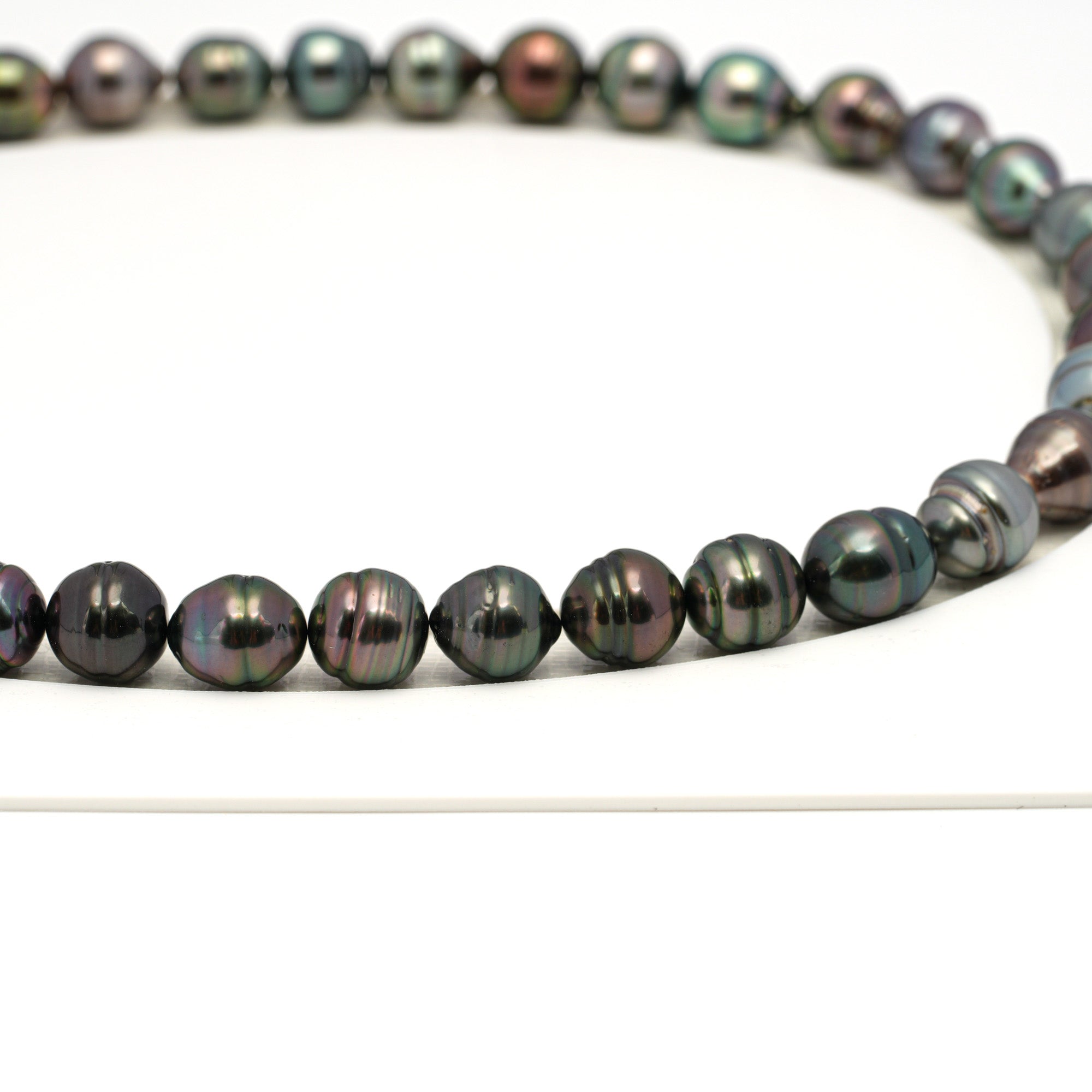 41pcs Multicolor 8-11mm - CL/SB AAA/AA Quality Tahitian Pearl Necklace NL1678 HL4
