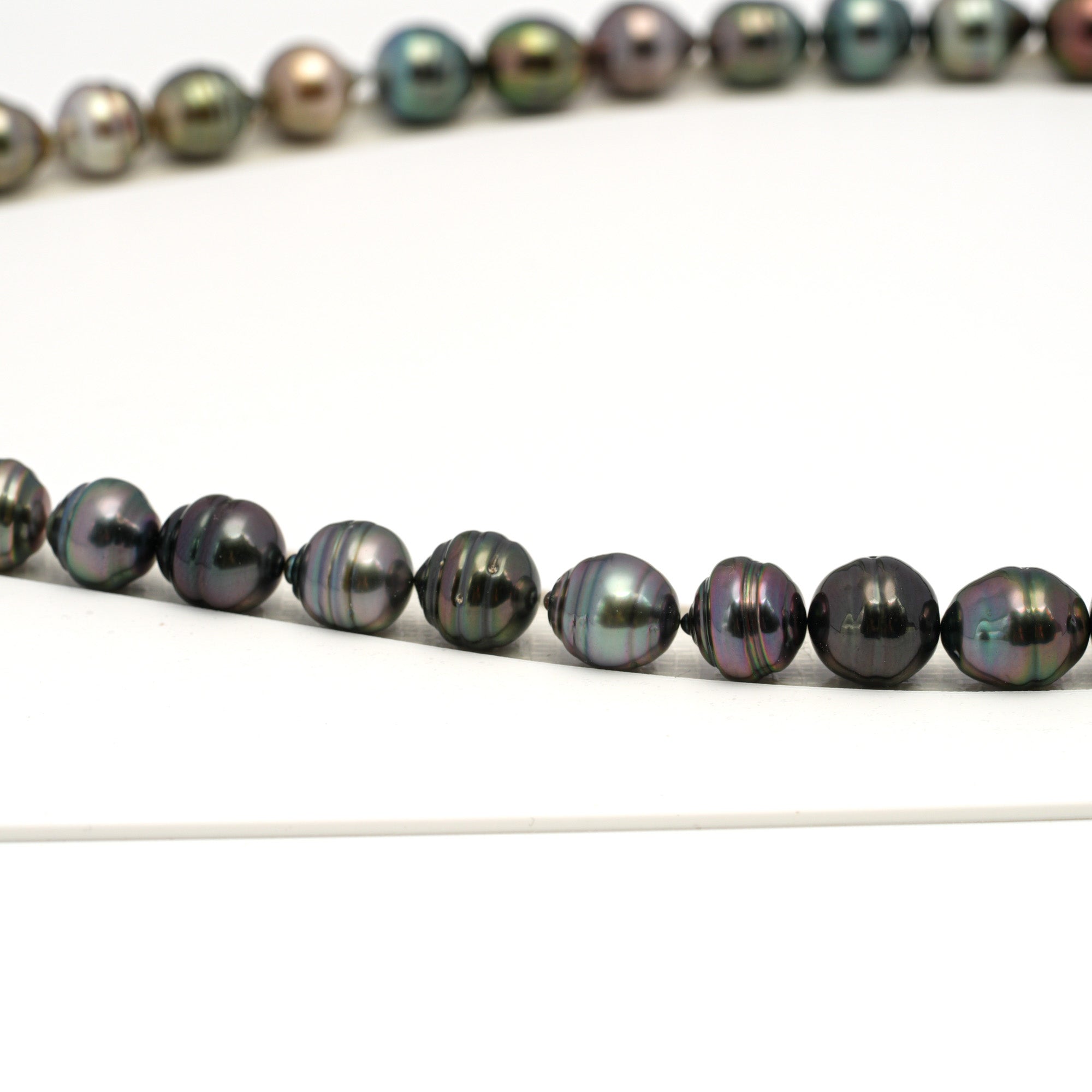 41pcs Multicolor 8-11mm - CL/SB AAA/AA Quality Tahitian Pearl Necklace NL1678 HL4