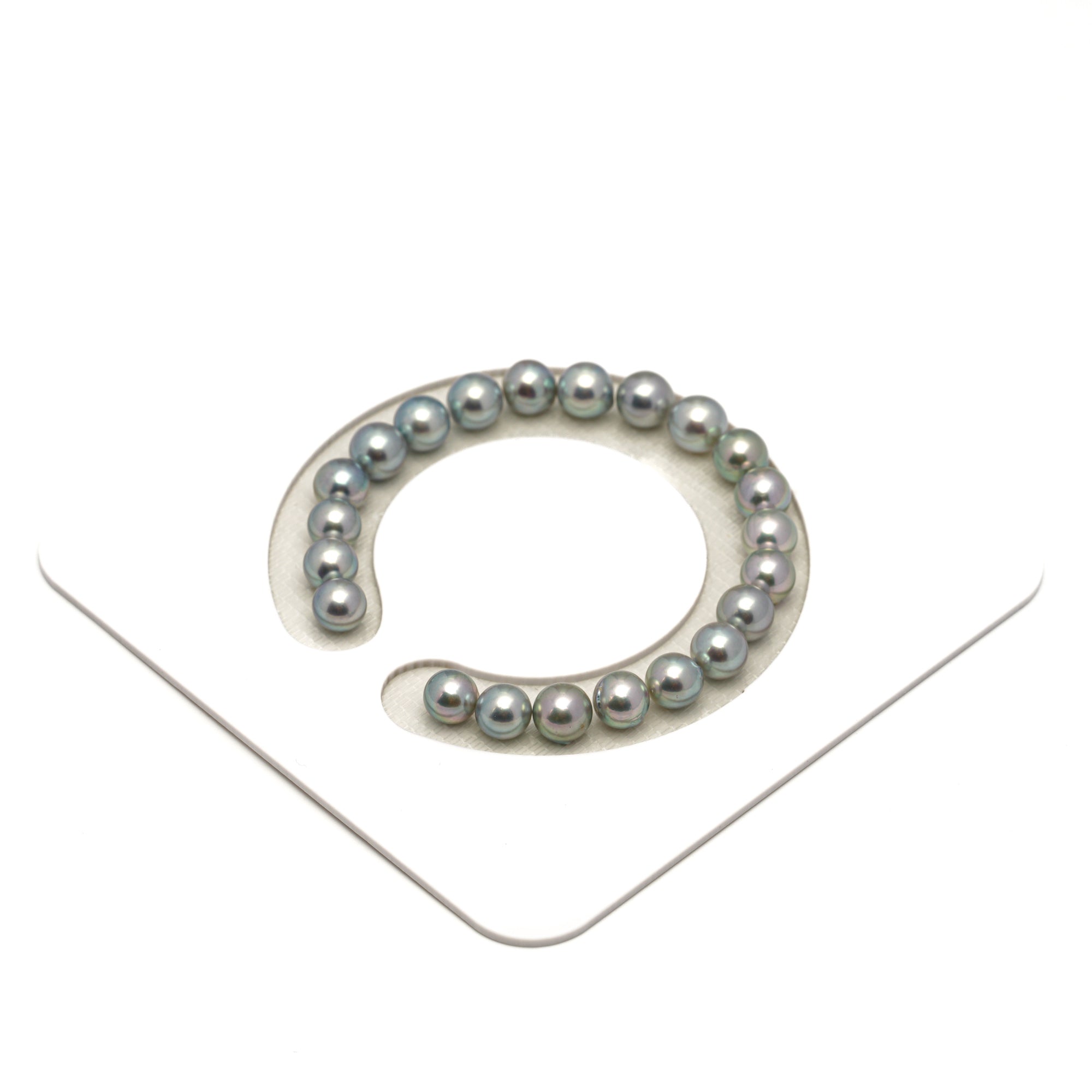 22pcs Akoya Pearl "High Luster" Silver Mix 7-7.9mm - SR/NR AA/AAA Quality Bracelet AKBR2404 CMA1